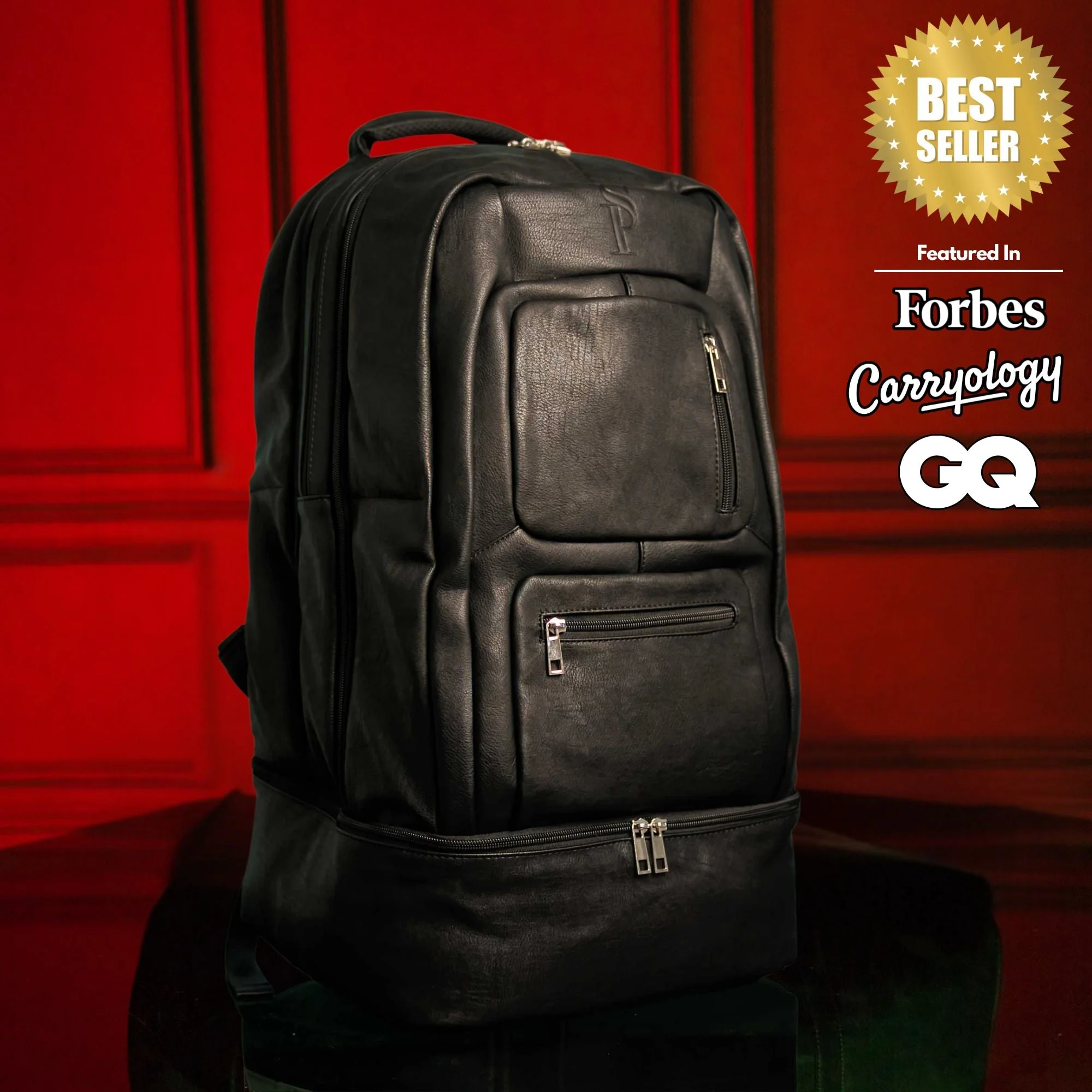 Black Leather XL Signature Bag Set (XL Signature Backpack and Duffle Bag) - Image 2
