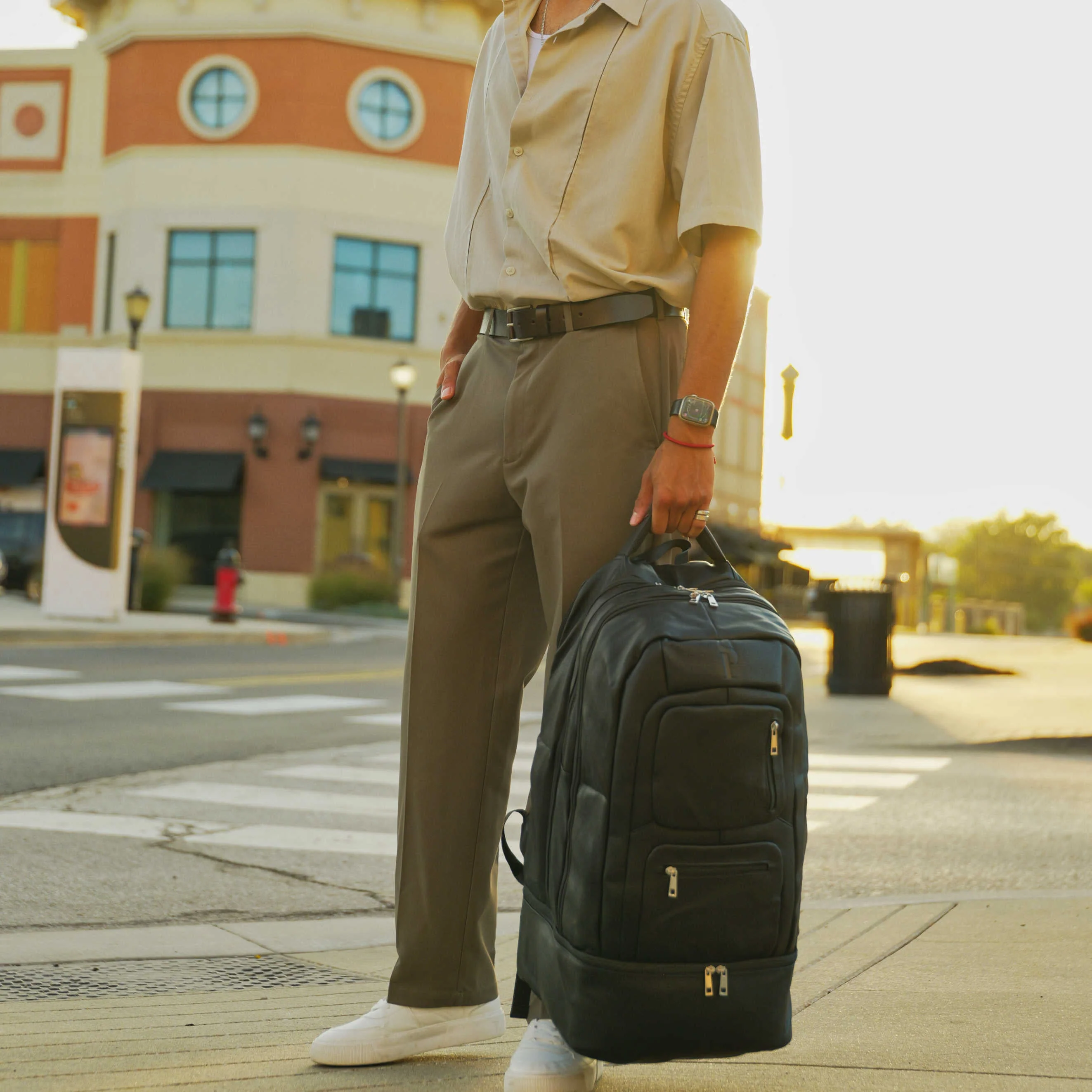 Black Leather XL Signature Bag Set (XL Signature Backpack and Duffle Bag) - Image 3