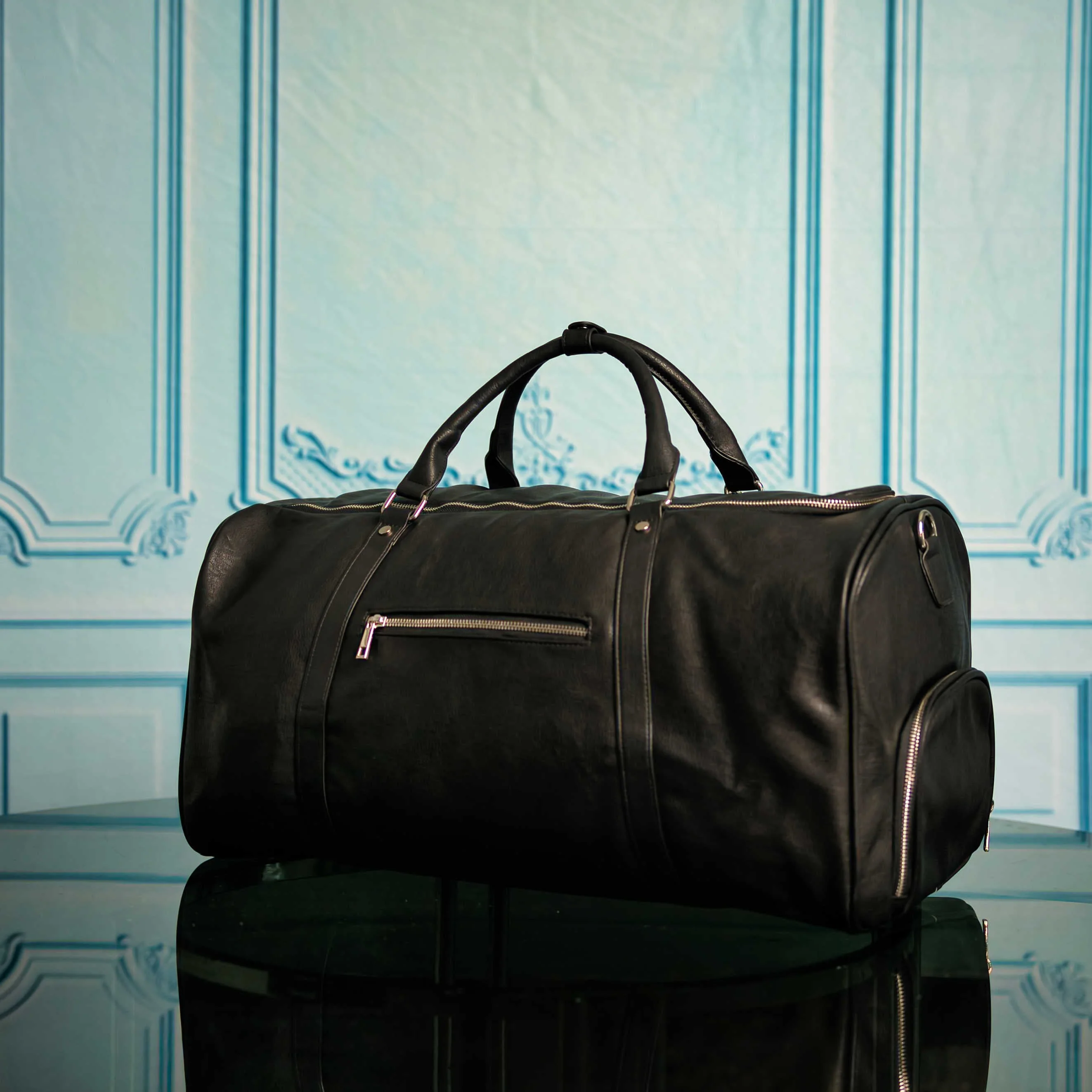 Black Leather XL Signature Bag Set (XL Signature Backpack and Duffle Bag) - Image 8