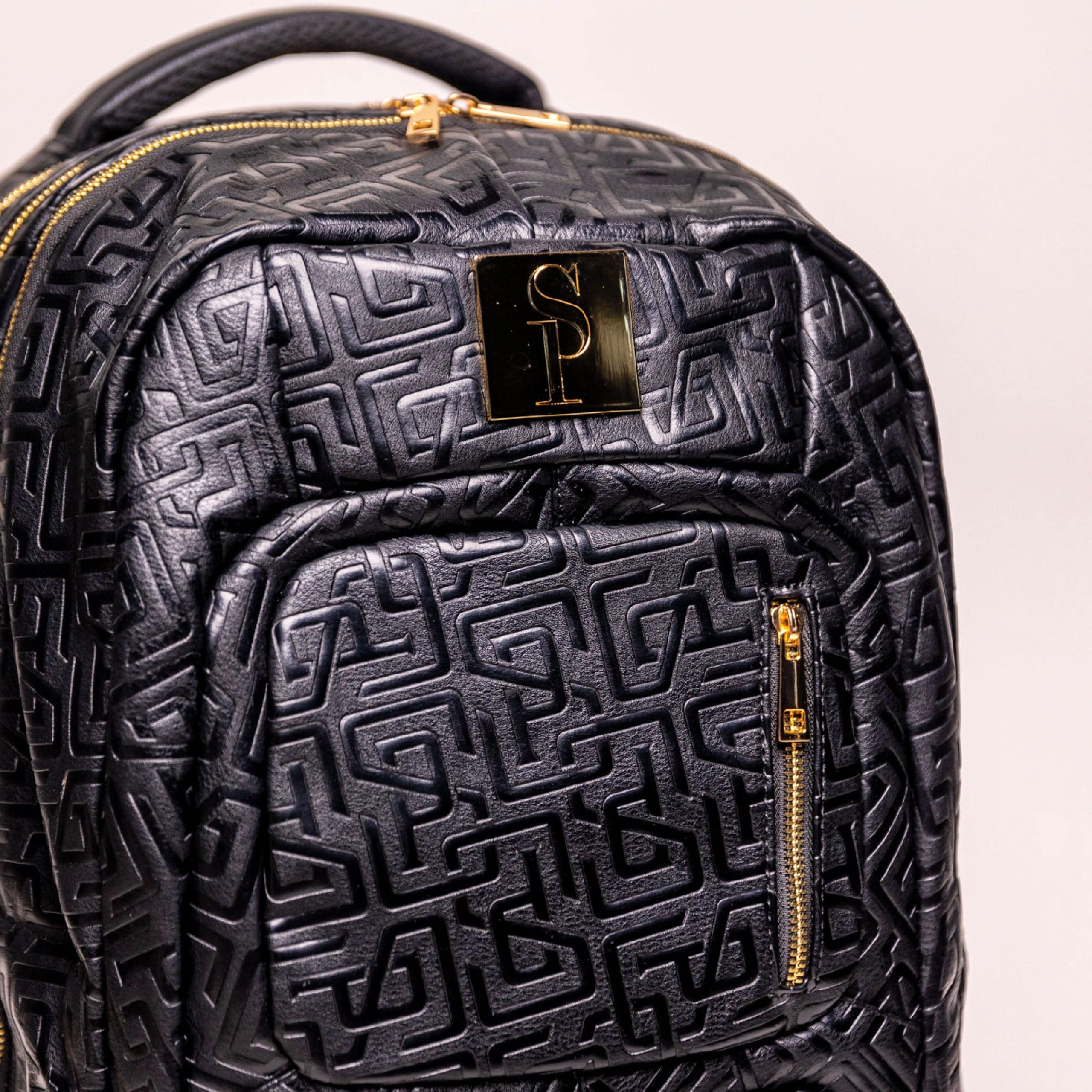 Black Monogram Leather Carry-On Roller Bag - Image 9
