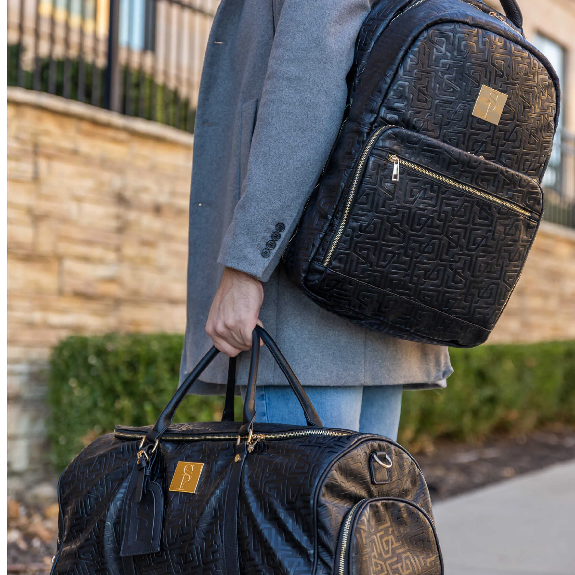 Black Monogram Backpack Leather Daily Commuter Bag (150 Made) - Image 11