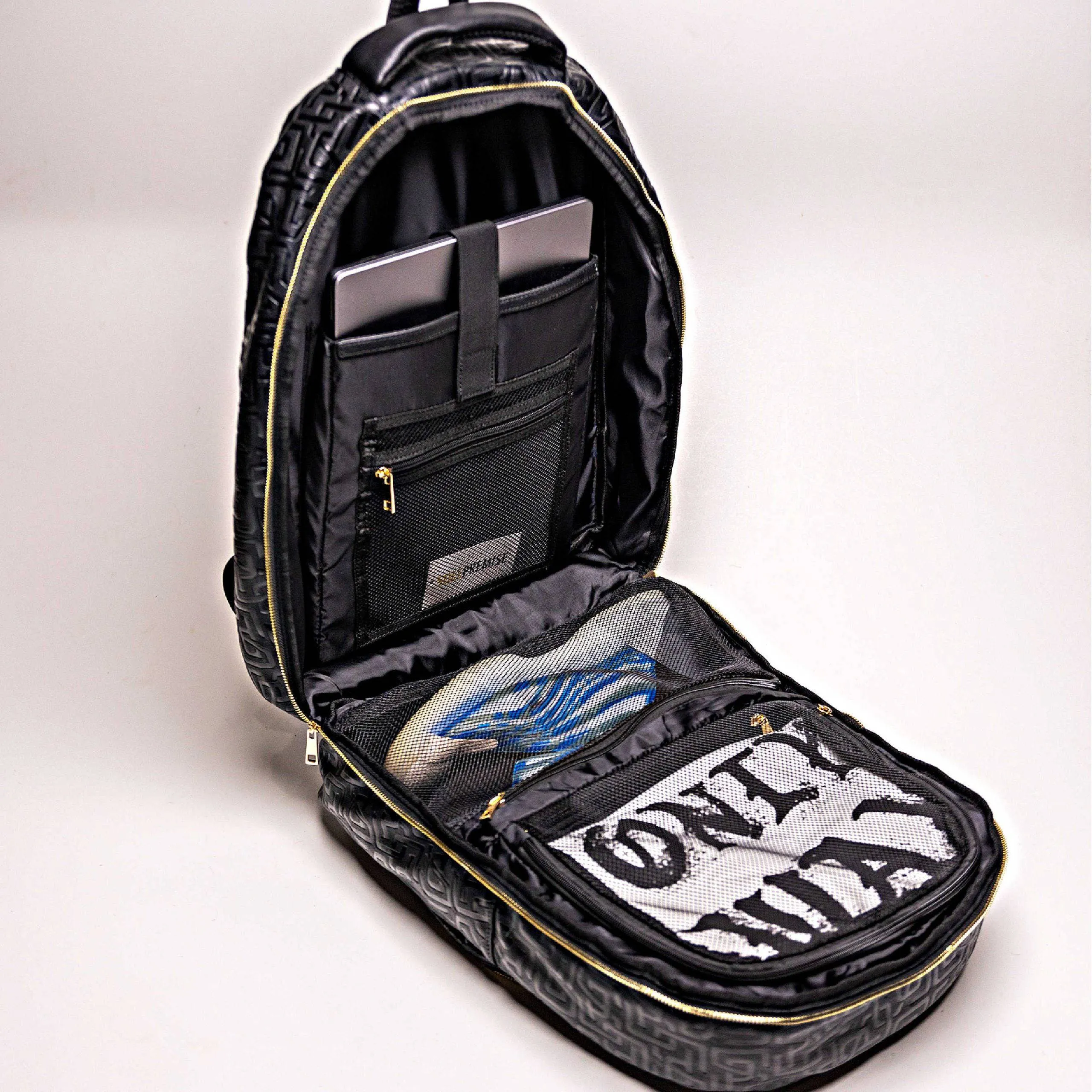 Black Monogram Backpack Leather Daily Commuter Bag (150 Made) - Image 3
