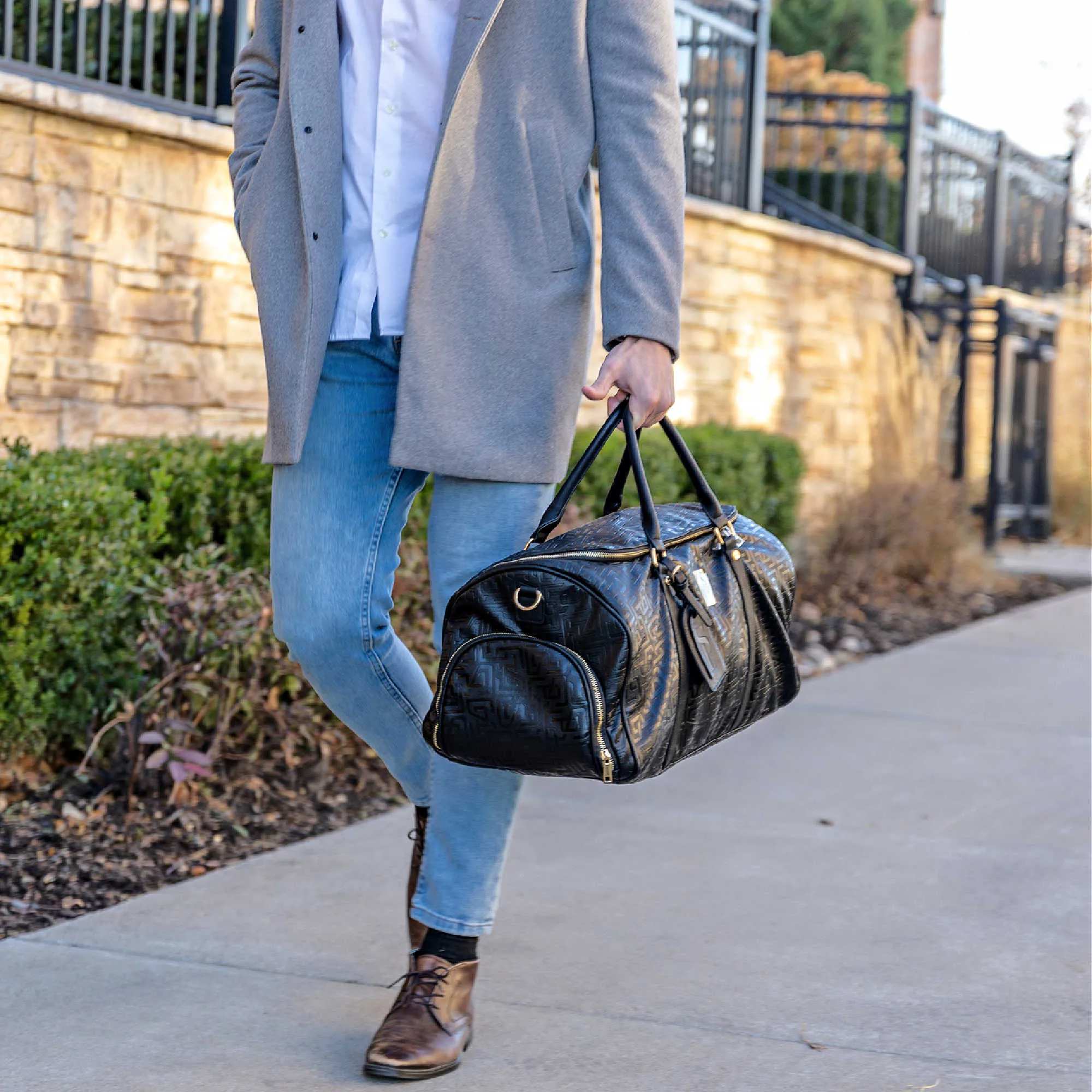 Black Monogram Leather Duffle Bag (150 Made) - Image 10