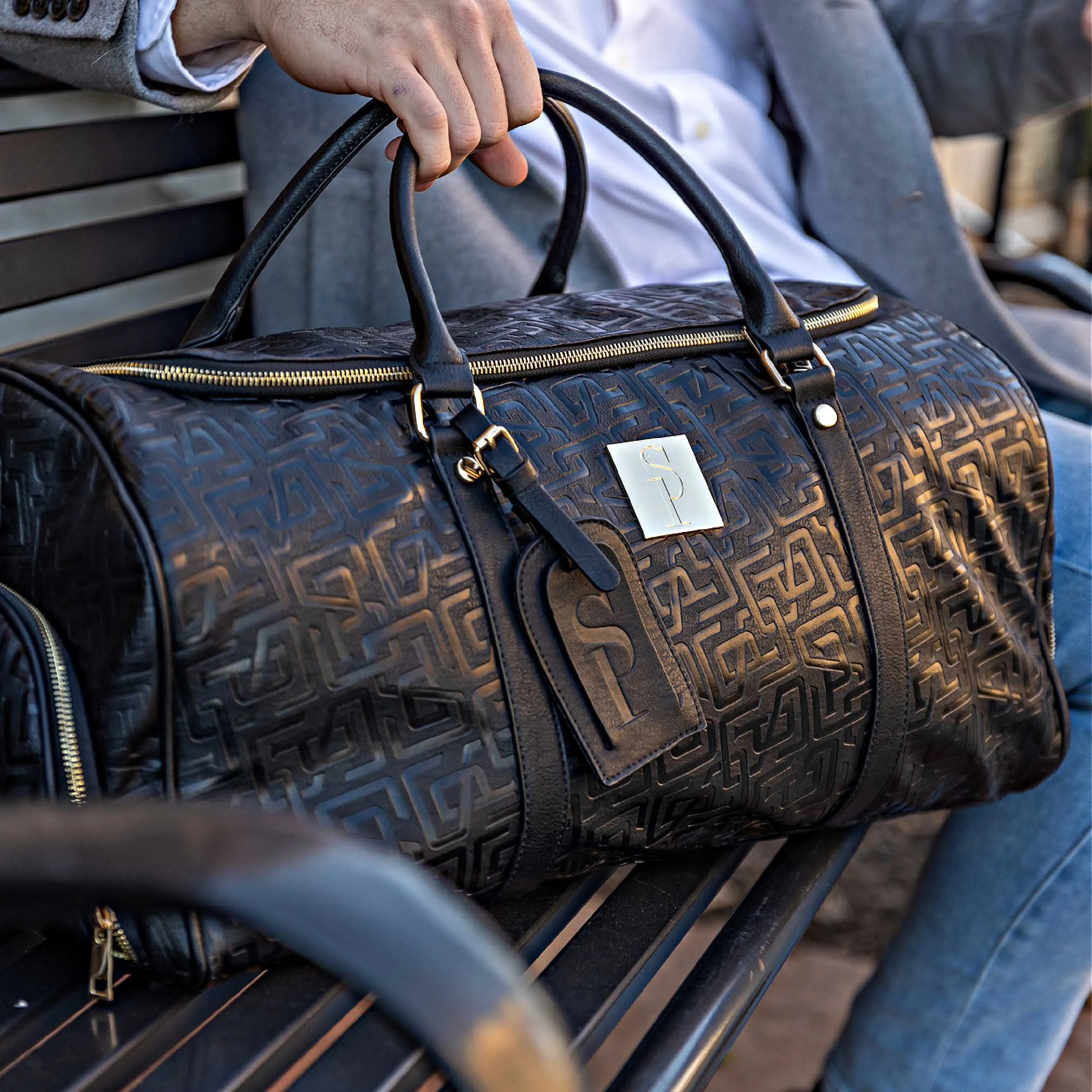 Black Monogram Leather Duffle Bag (150 Made) - Image 9