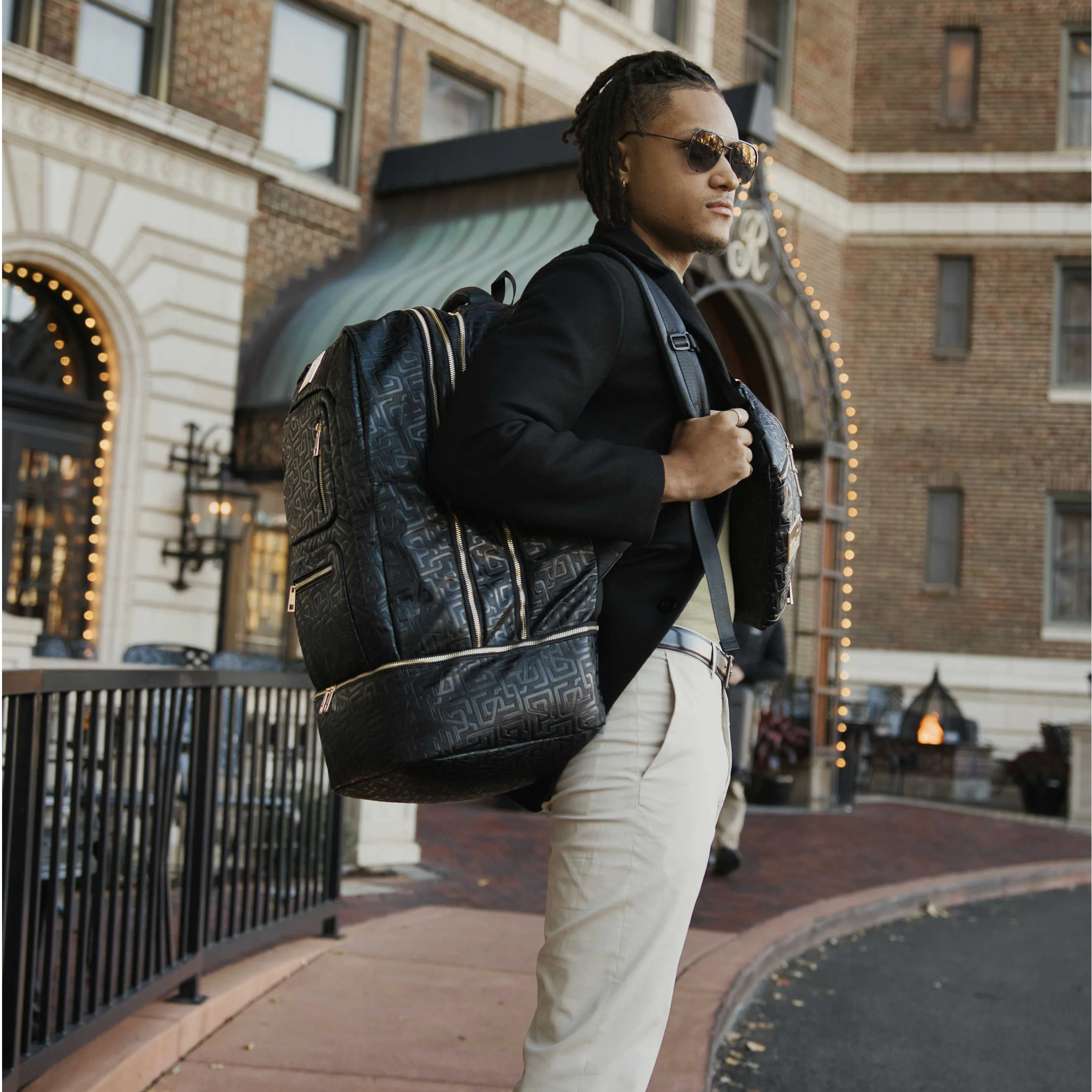 Black Monogram Leather Patented Carry-On Backpack (Only 150 Made) - Image 7