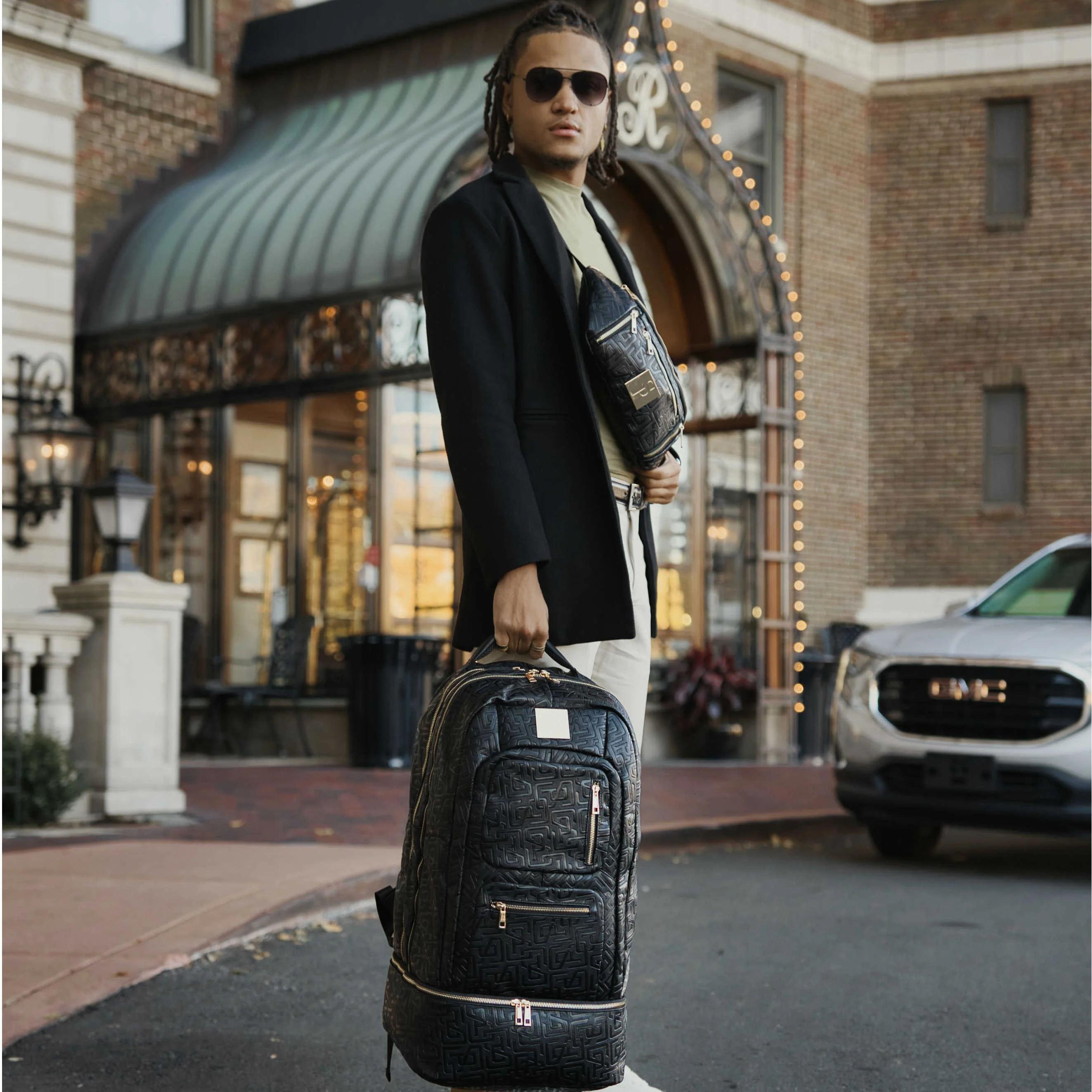 Black Monogram Leather Patented Carry-On Backpack (Only 150 Made) - Image 9