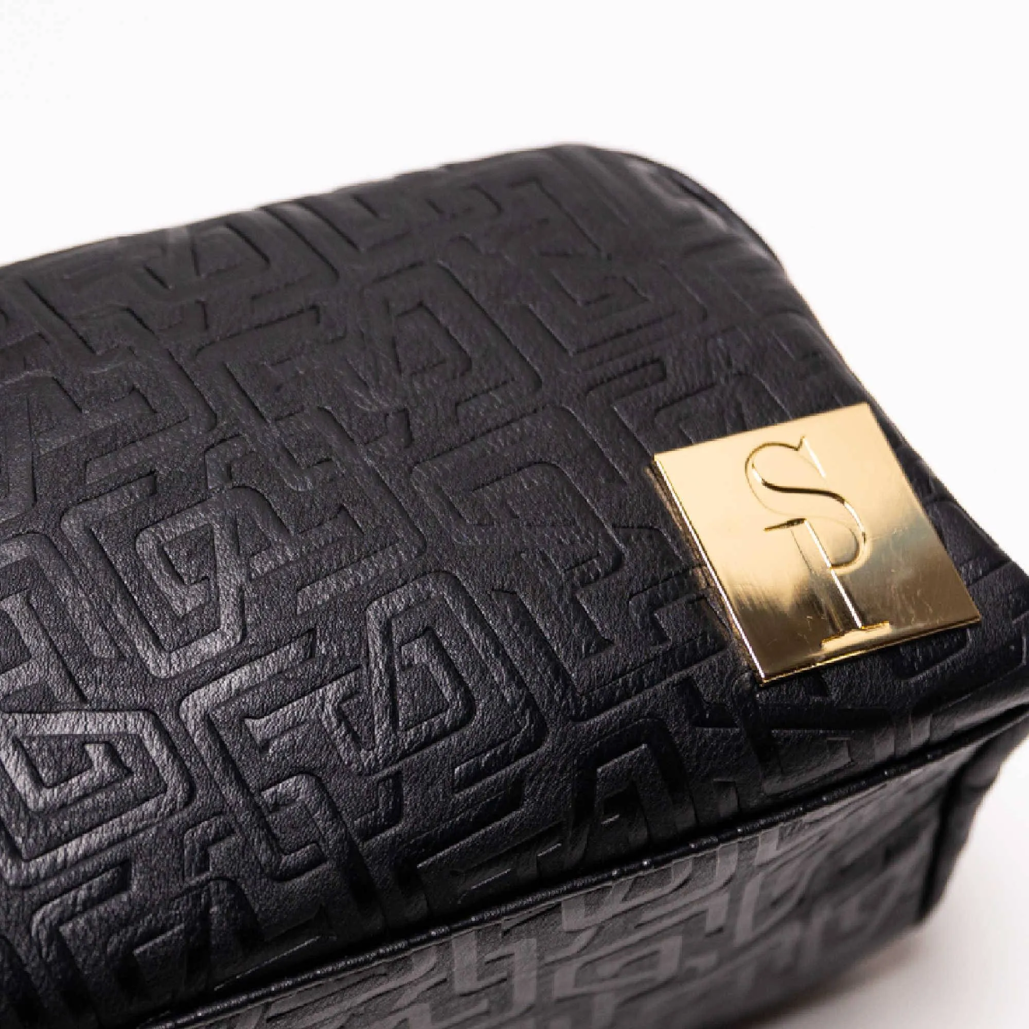 Black Monogram Leather Toiletry Bag - Image 5