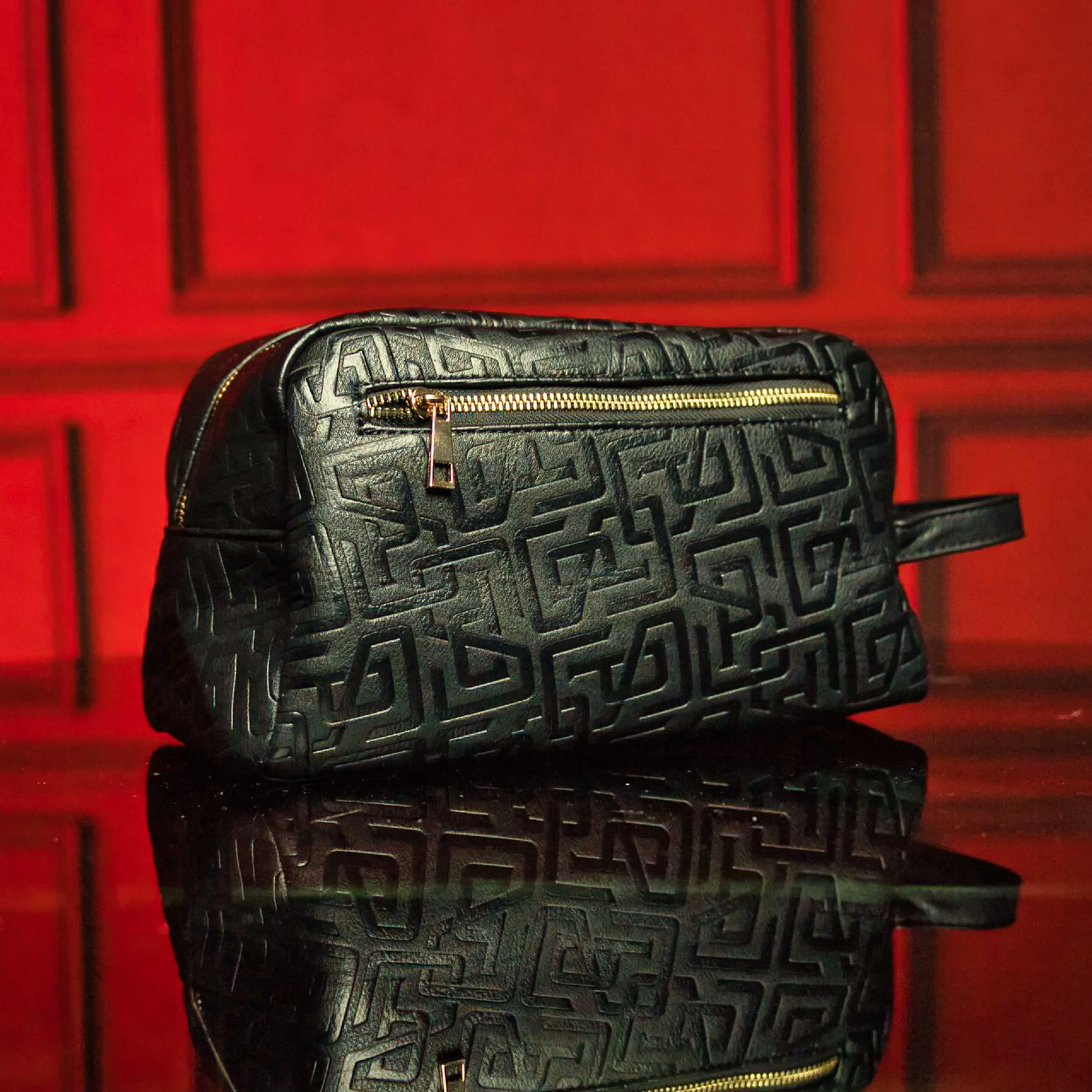 Black Monogram Leather Toiletry Bag - Image 7