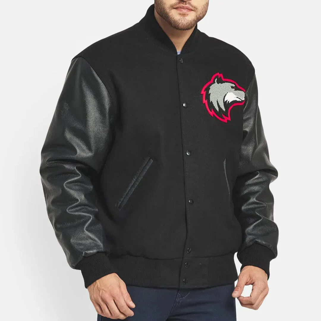 Black Wolf Varsity Jacket