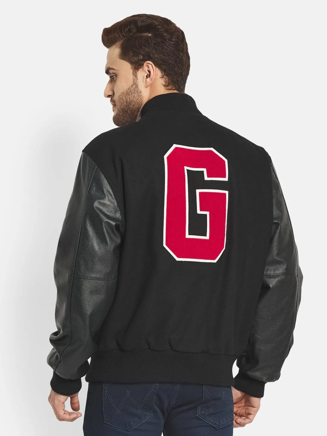 Black Wolf Varsity Jacket - Image 2