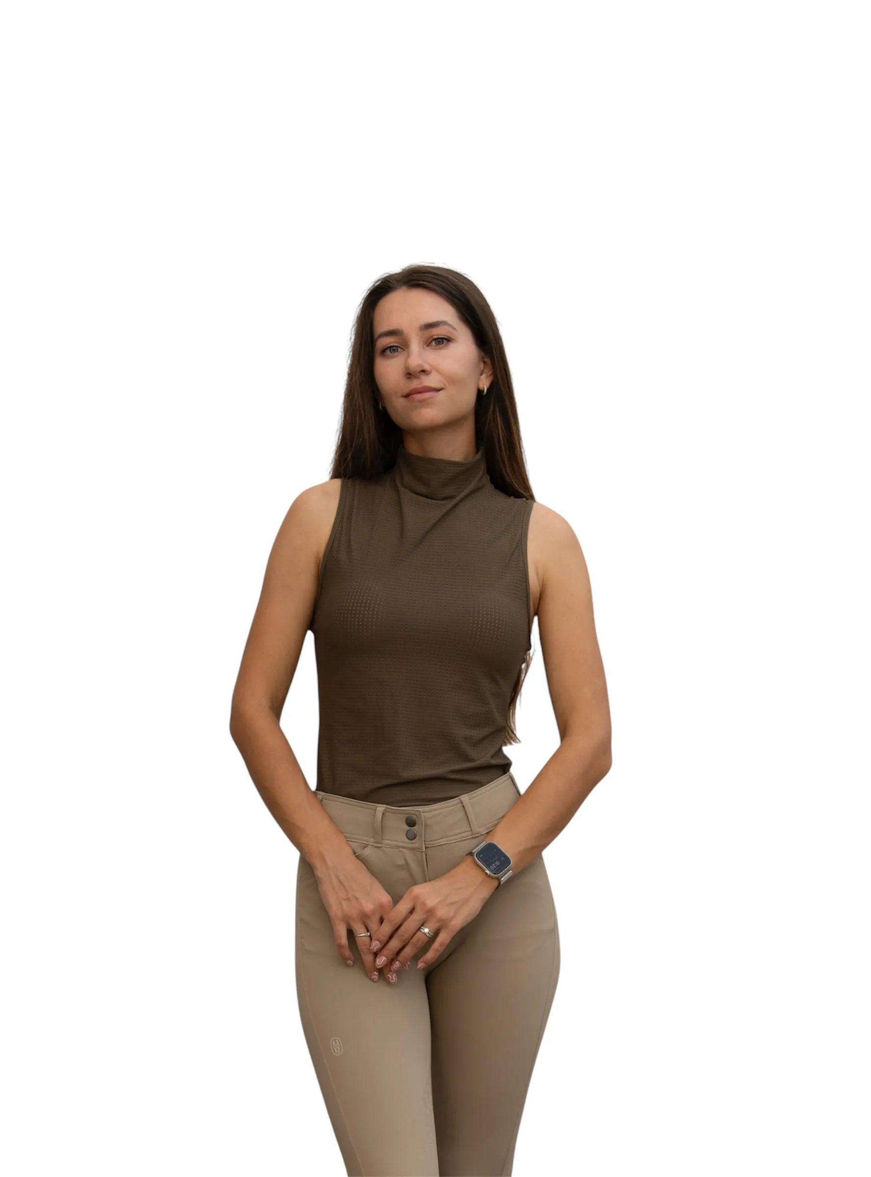 Blaire Sleeveless Mock Neck Shirt - Image 2