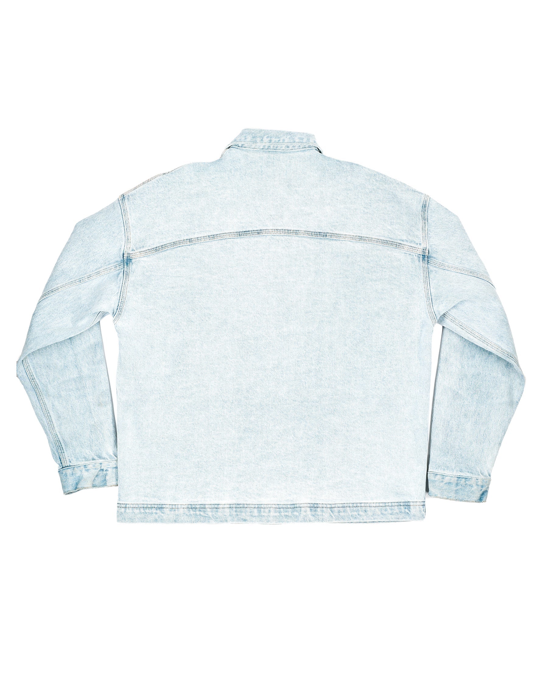 Bleached Indigo Oversized Denim Jacket - Image 3