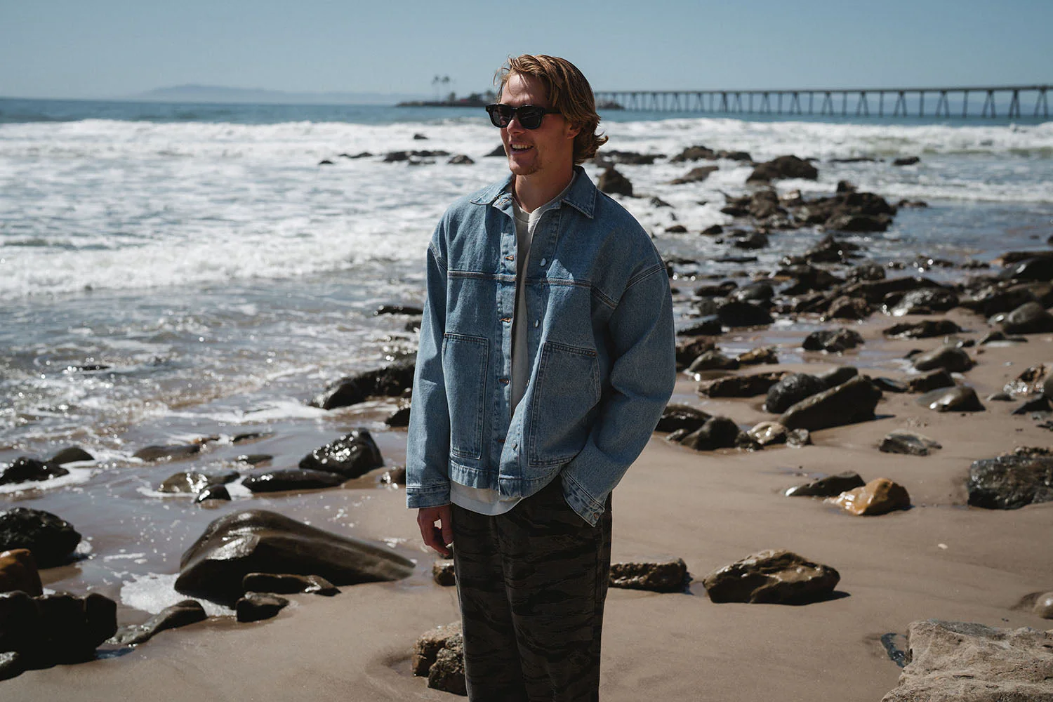 Bleached Indigo Oversized Denim Jacket - Image 4