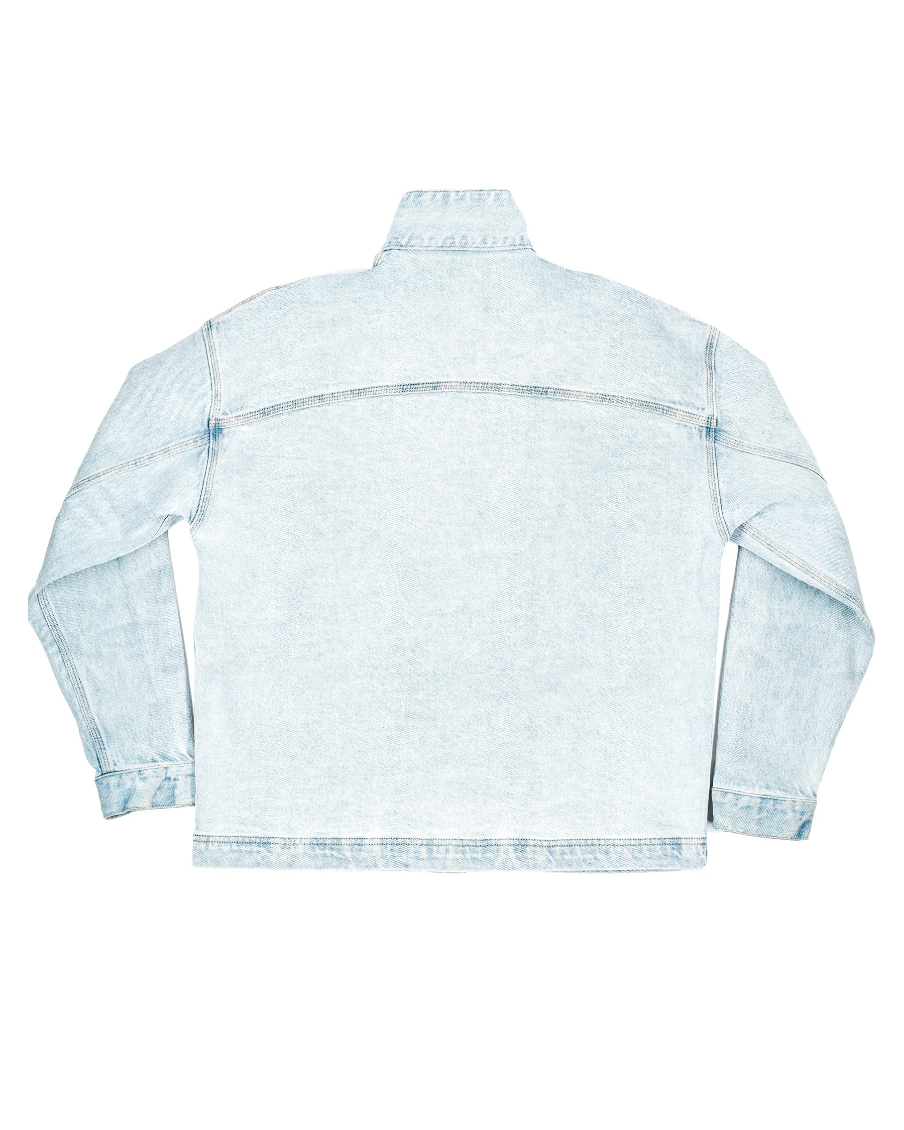 Bleached Indigo Oversized Denim Jacket - Image 5