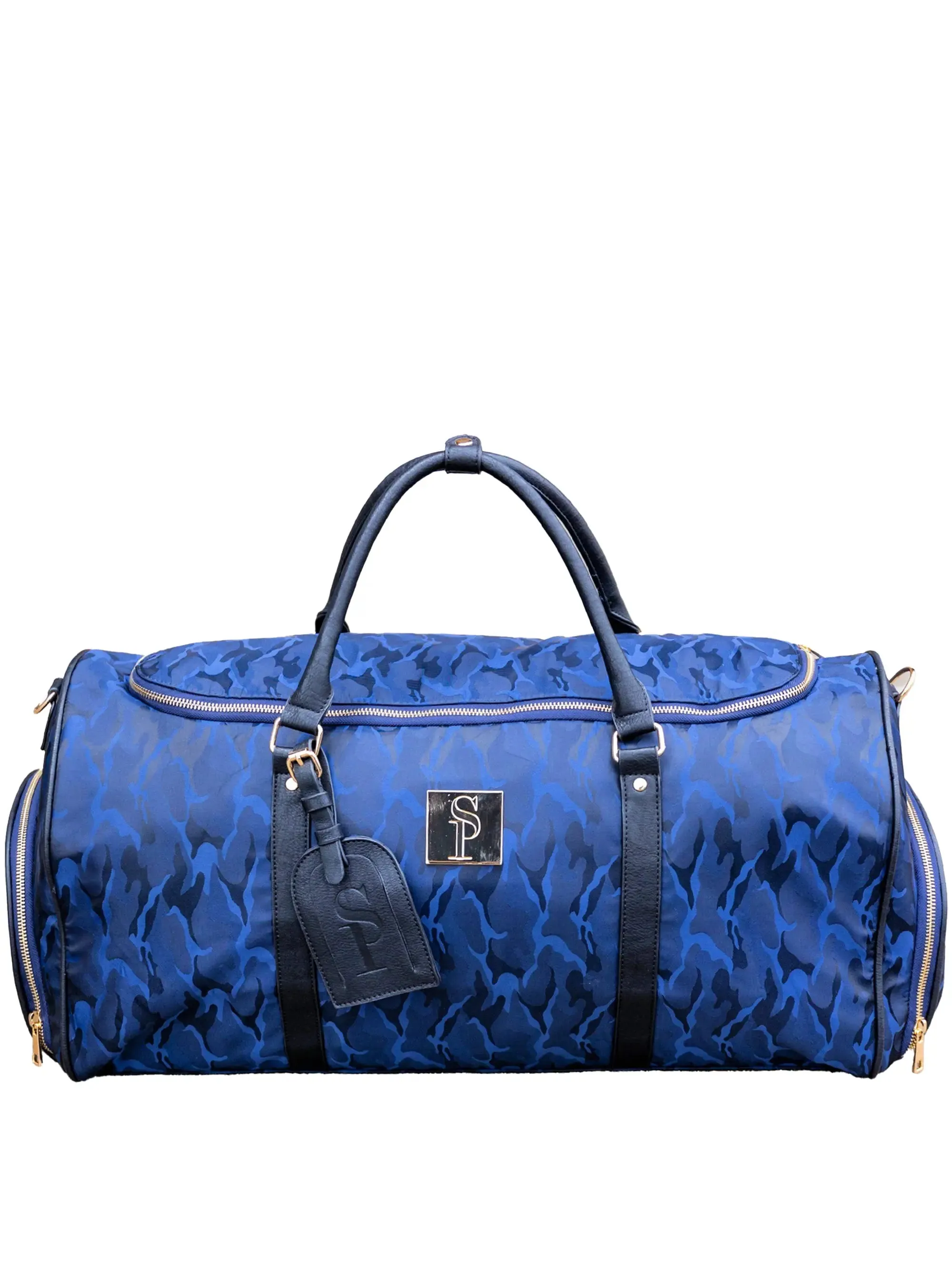 Blue Camo Weekender Duffle Bag - Image 2