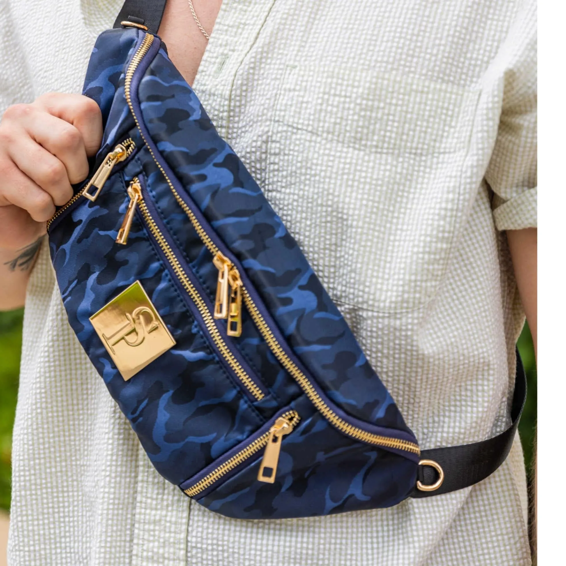 Blue Camo Sling Bag - Image 2