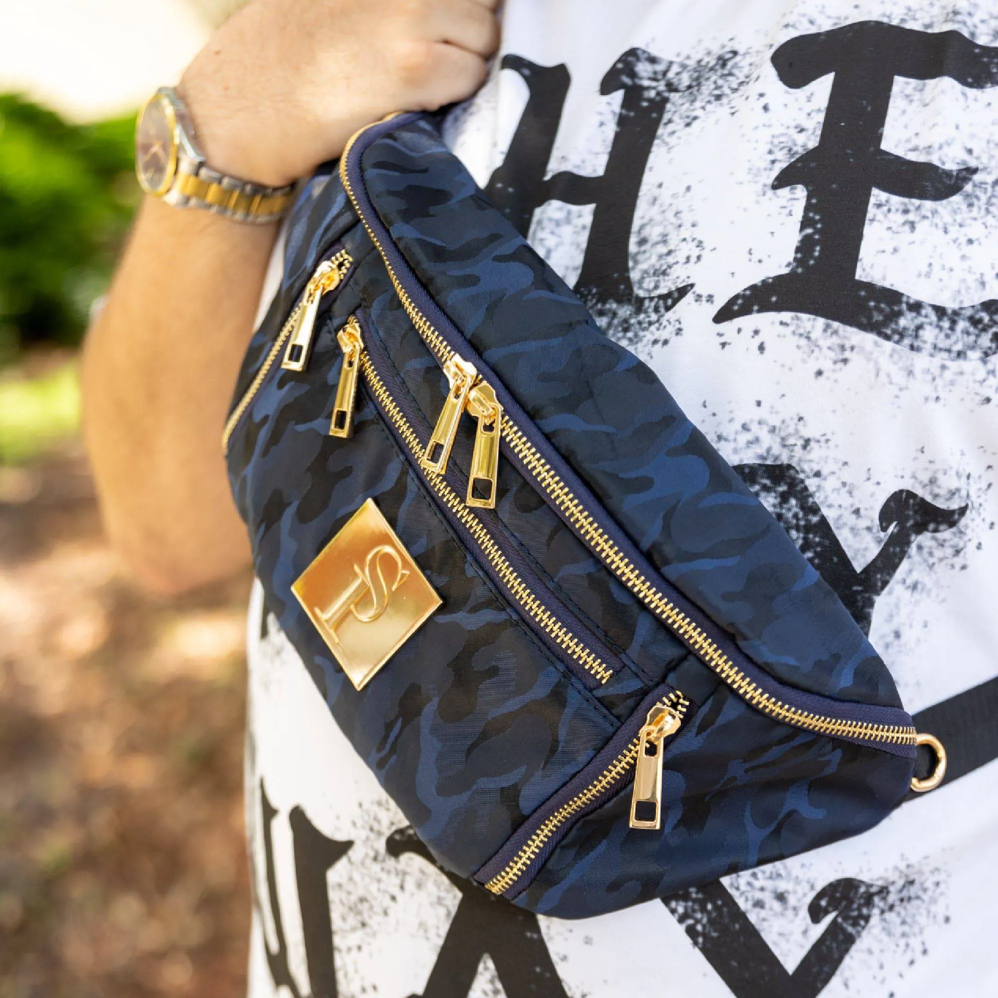 Blue Camo Sling Bag - Image 3