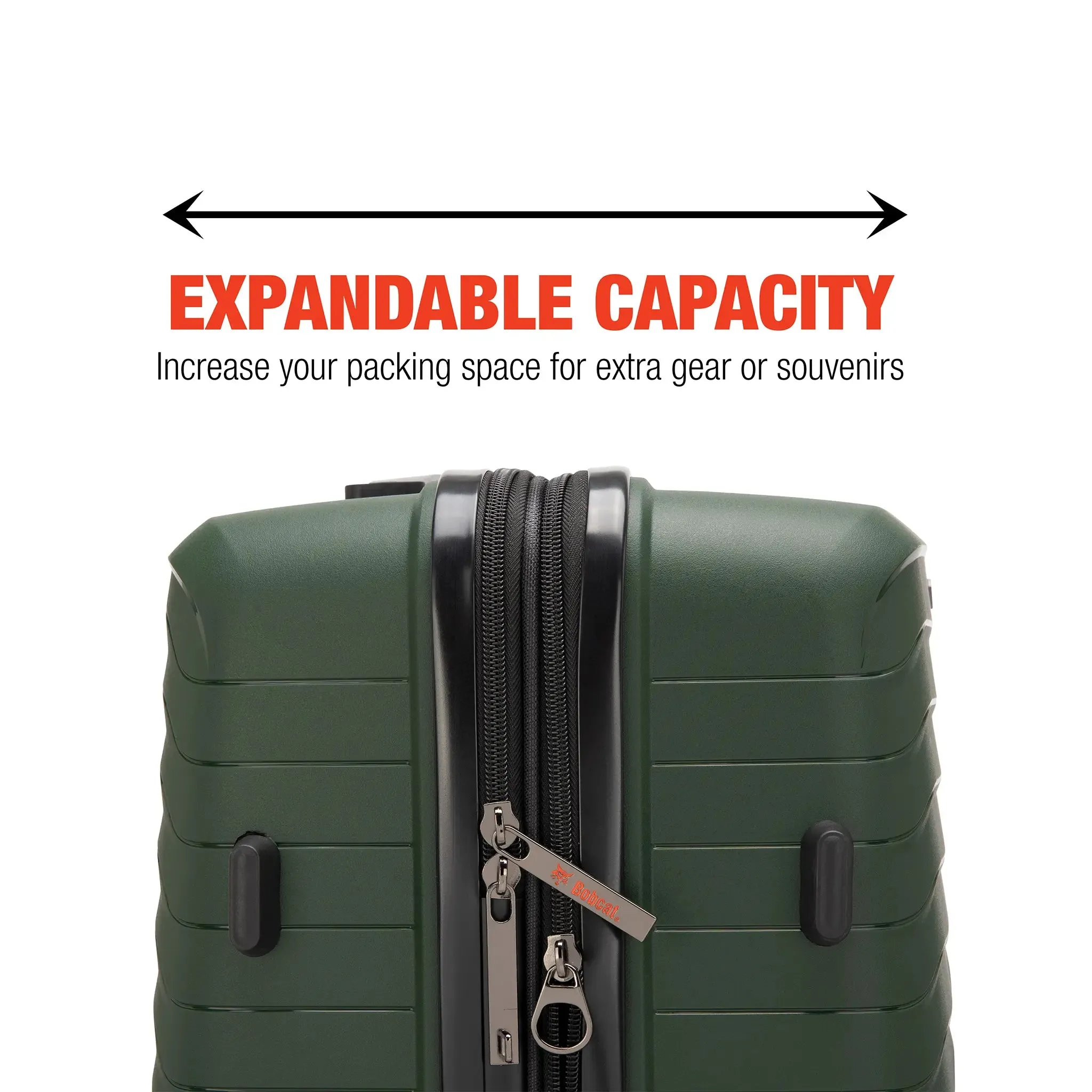 Excavator 3 Piece Expandable Tough Luggage Set - Image 3