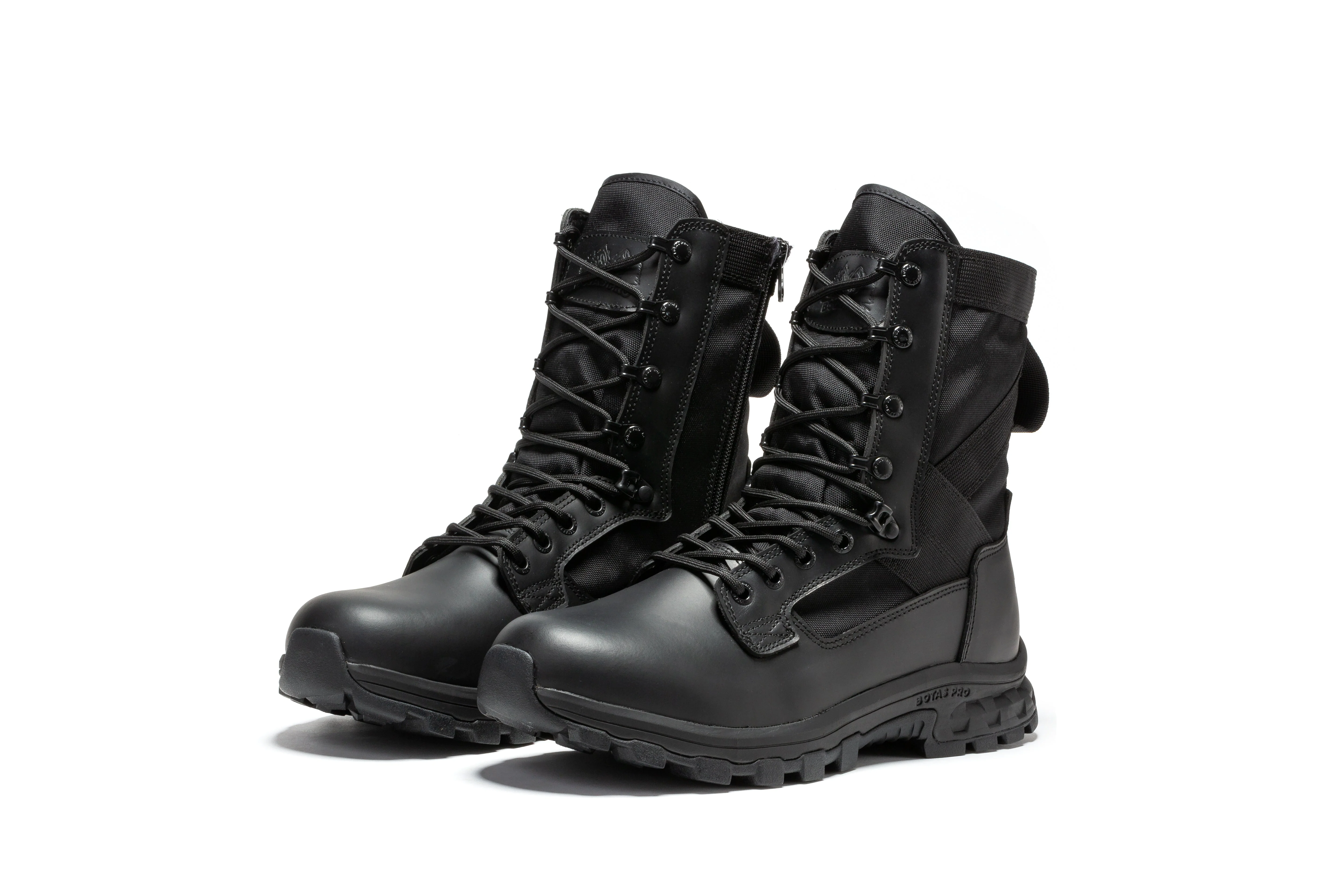 Botas Pro Black Men's 8 inch Side Zipper Military Tactical Boots BP401BK - Image 3
