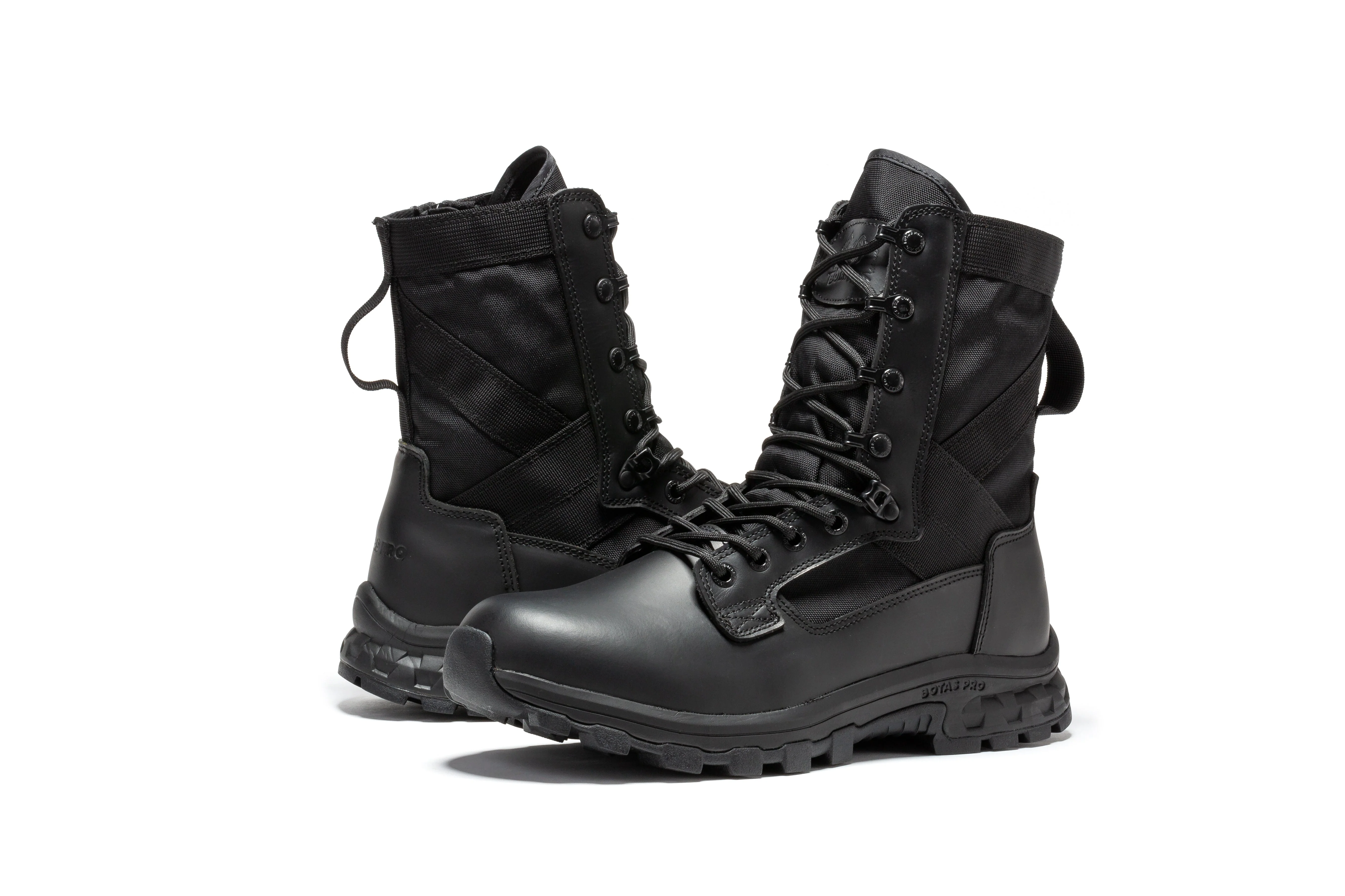 Botas Pro Black Men's 8 inch Side Zipper Military Tactical Boots BP401BK - Image 4