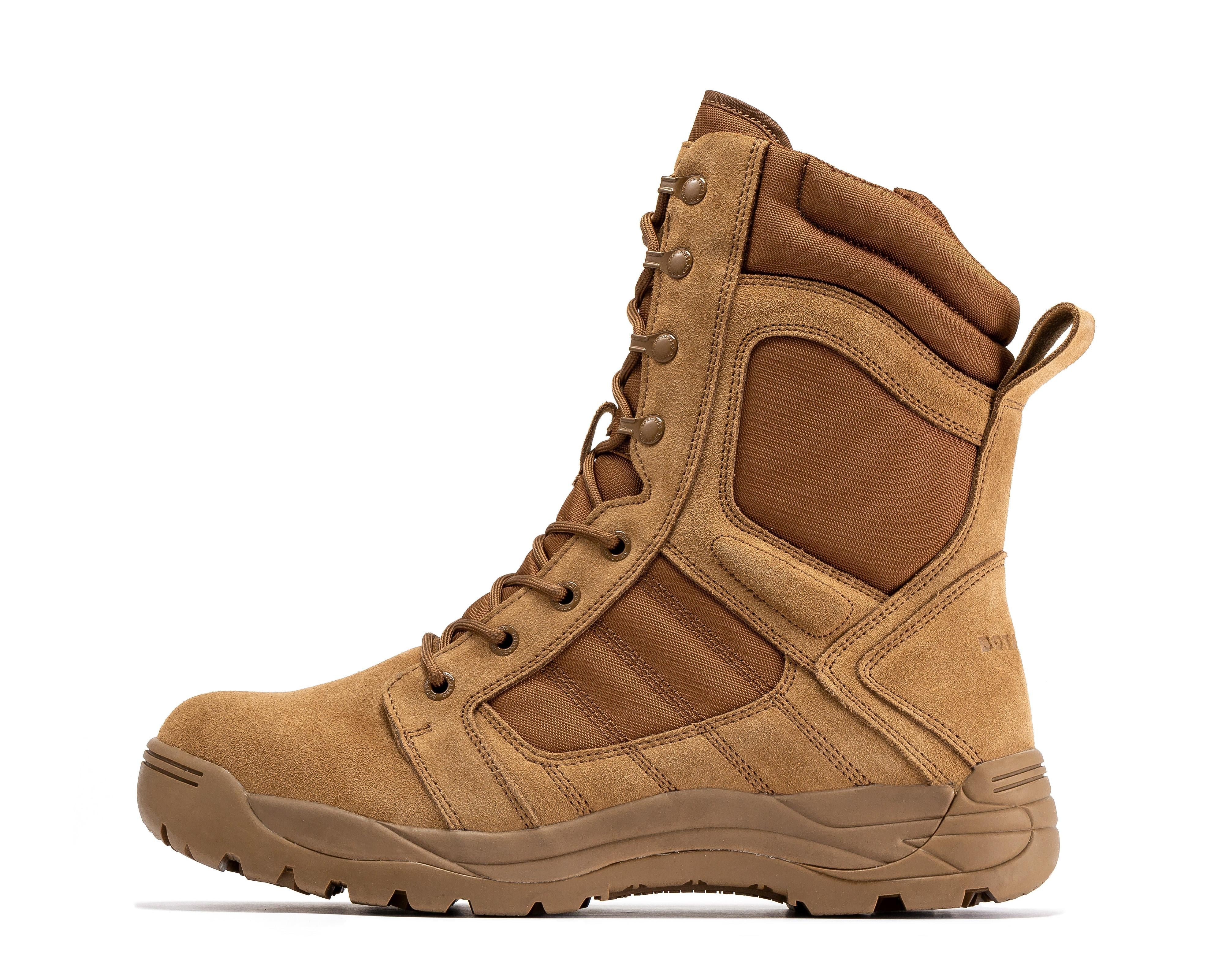 Botas Pro Coyote Men's 8 inch Side Zipper Rubber Sole Tactical Boots BMP110CT - Image 3