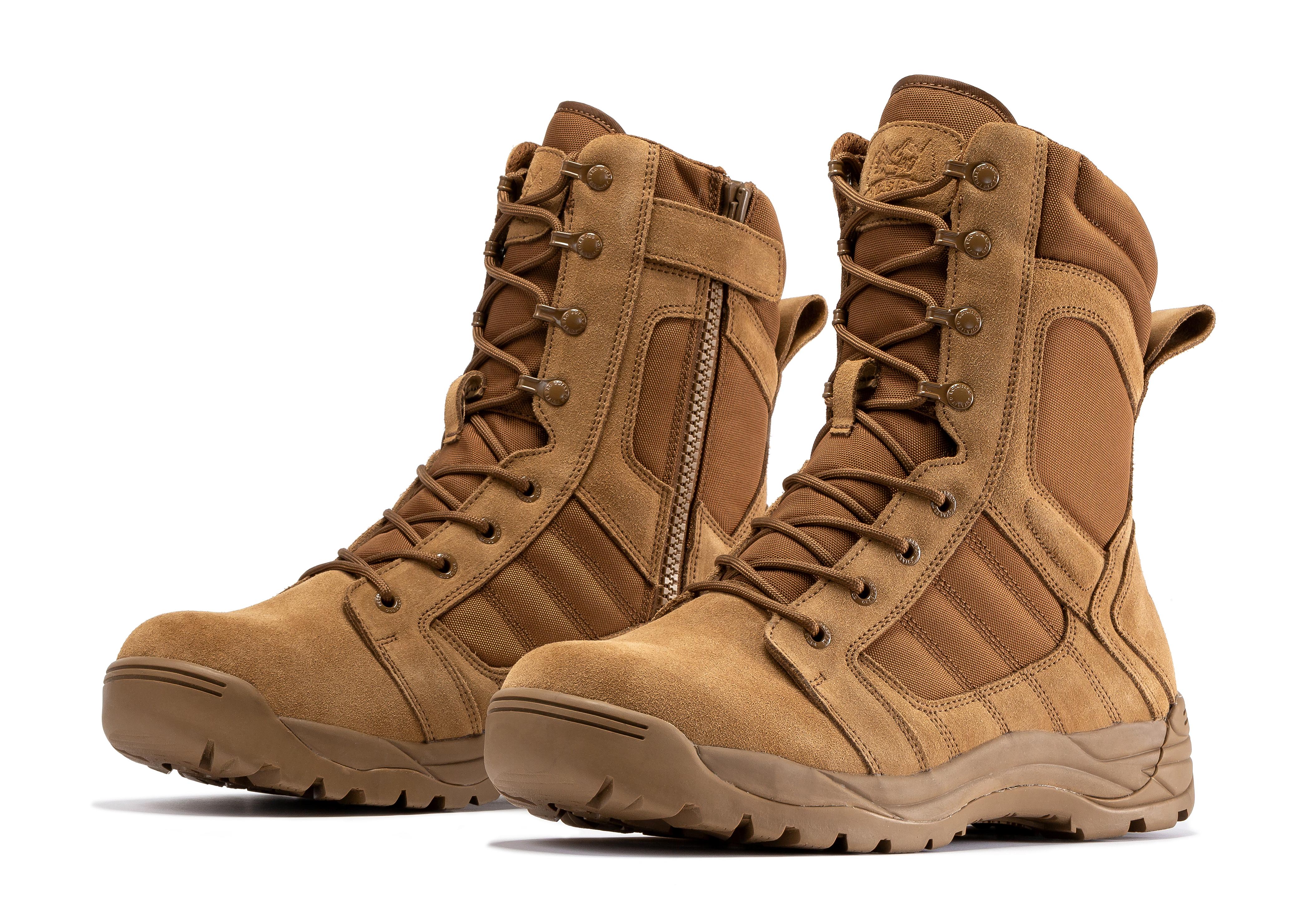 Botas Pro Coyote Men's 8 inch Side Zipper Rubber Sole Tactical Boots BMP110CT - Image 5