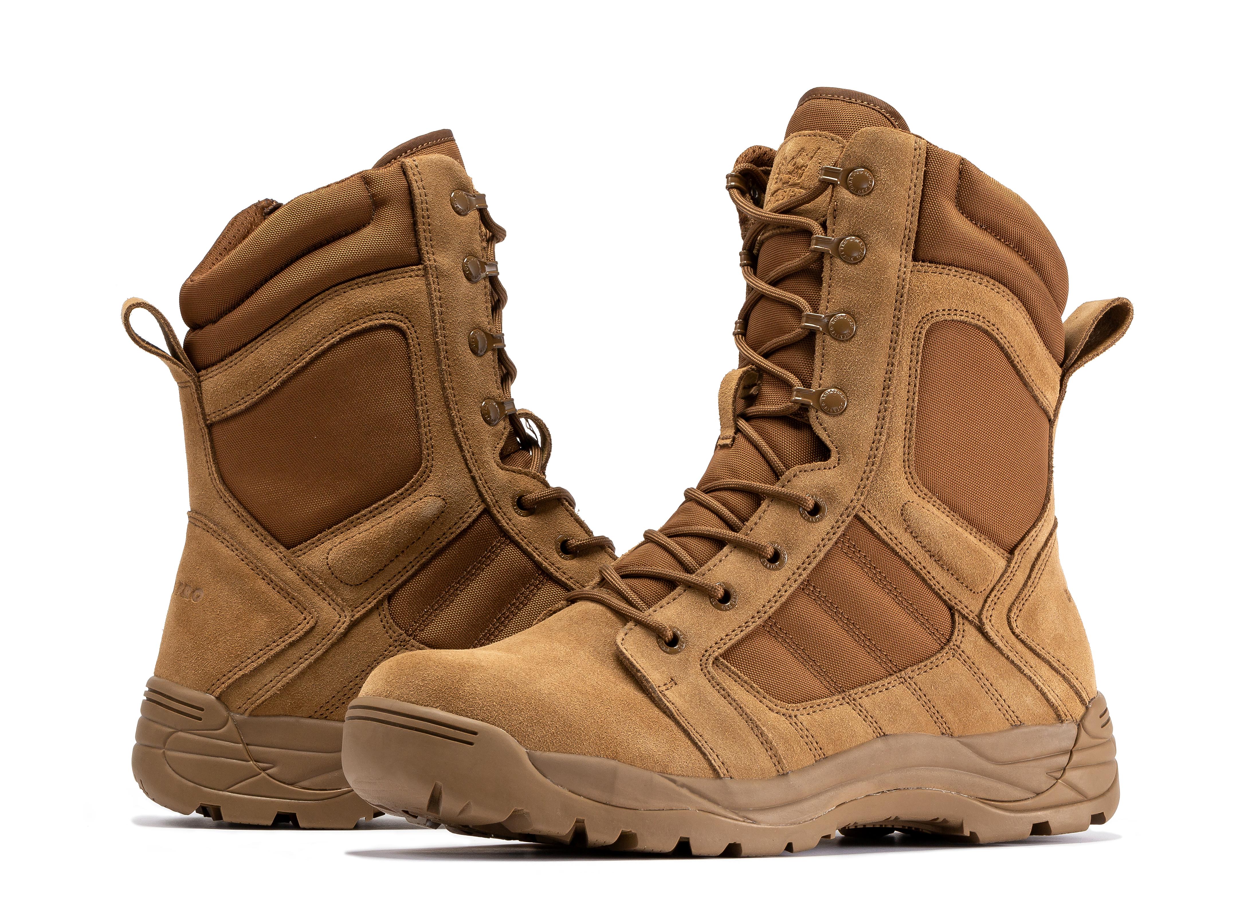 Botas Pro Coyote Men's 8 inch Side Zipper Rubber Sole Tactical Boots BMP110CT - Image 6