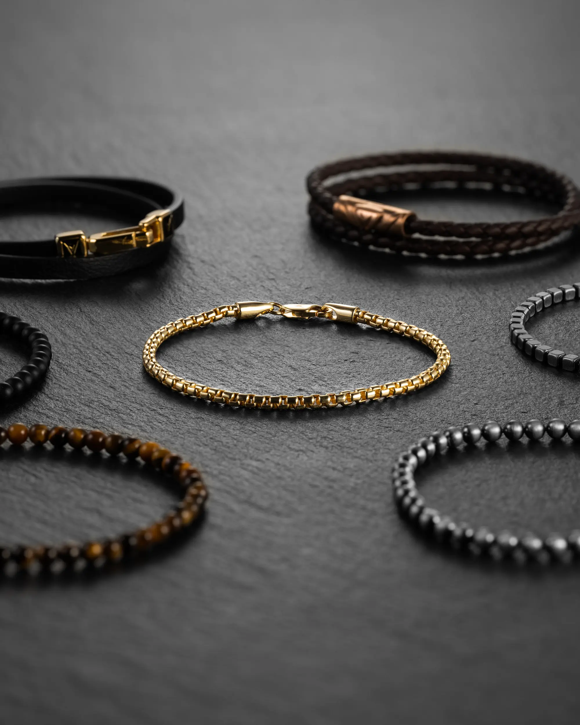 Box Chain Bracelet, 3MM - 14K Gold - Image 3