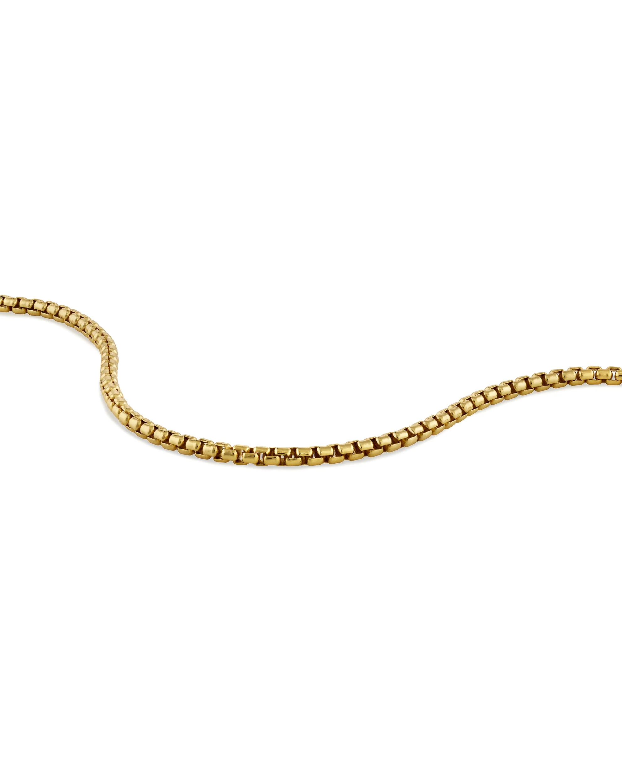 Box Chain Bracelet, 3MM - 14K Gold - Image 6