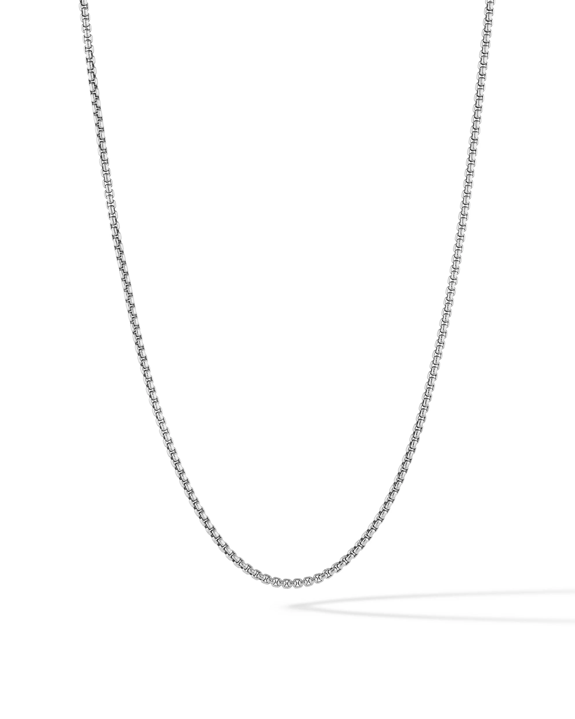 Box Chain Necklace, 2MM - Sterling Silver - Image 7