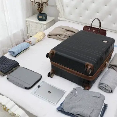 Brickell 3 Piece Expandable Retro Luggage Set - Image 3
