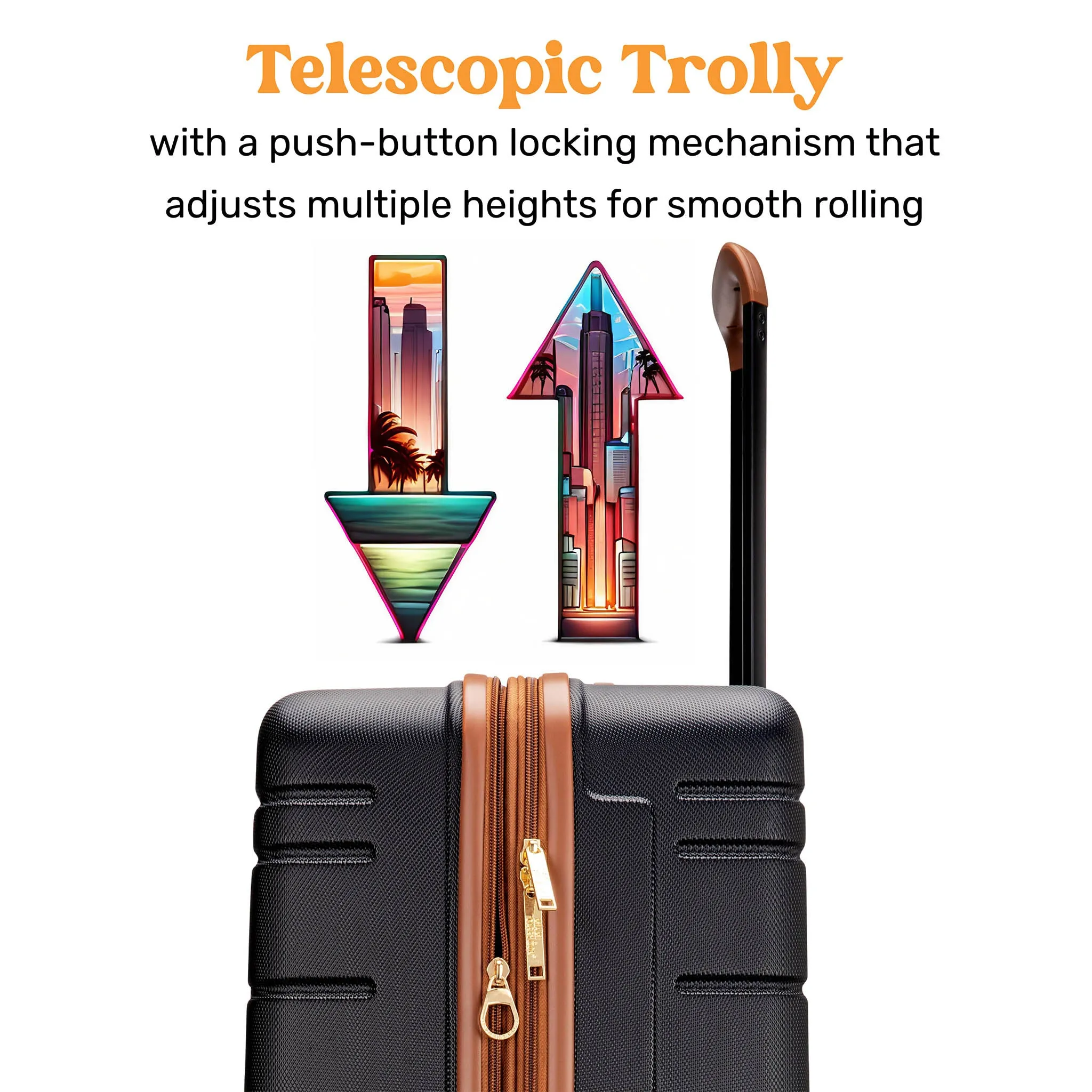 Brickell 3 Piece Expandable Retro Luggage Set - Image 5