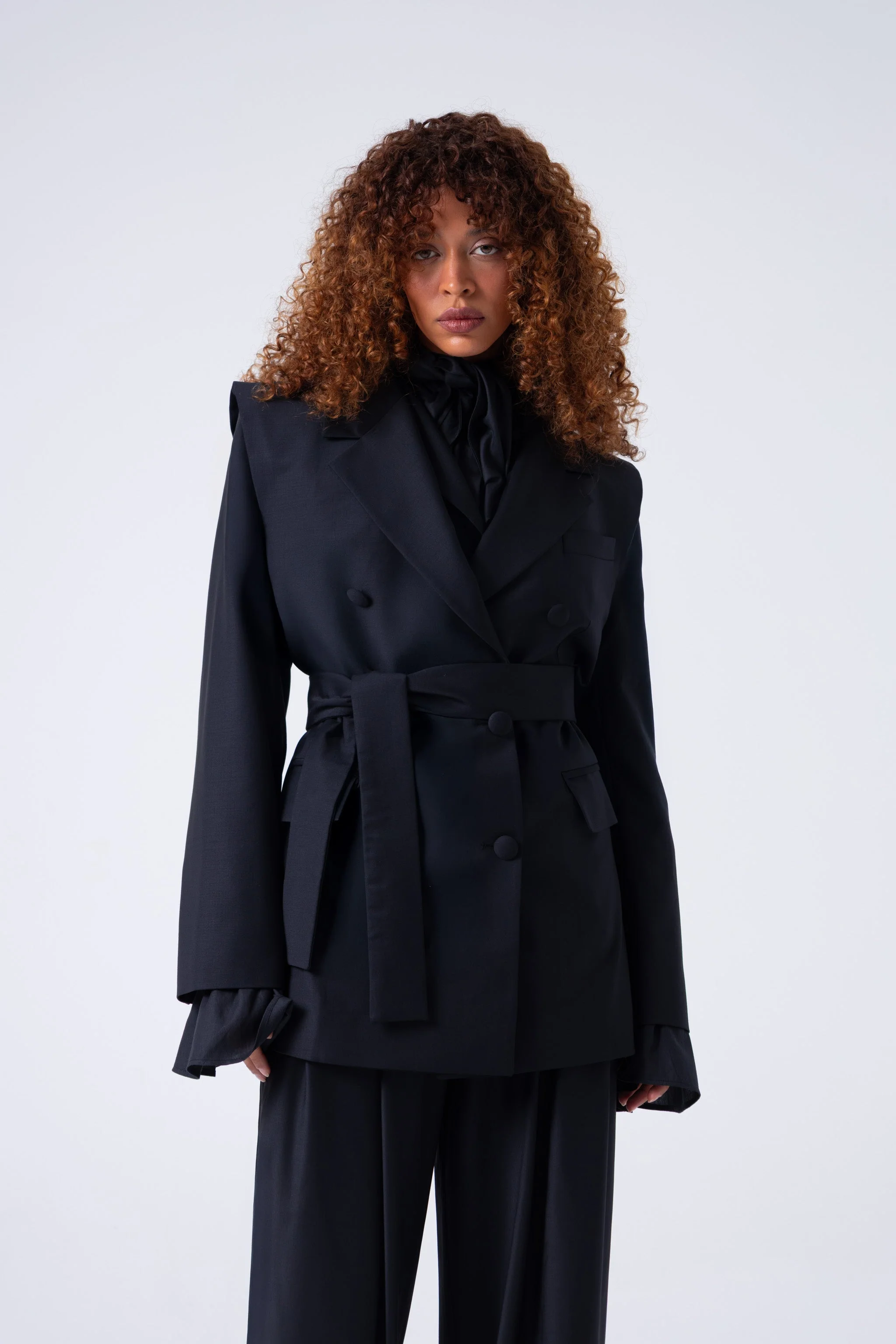 Broadway 3-Piece Liza Tailored Virgin Wool Suit in Deep Black - Image 2