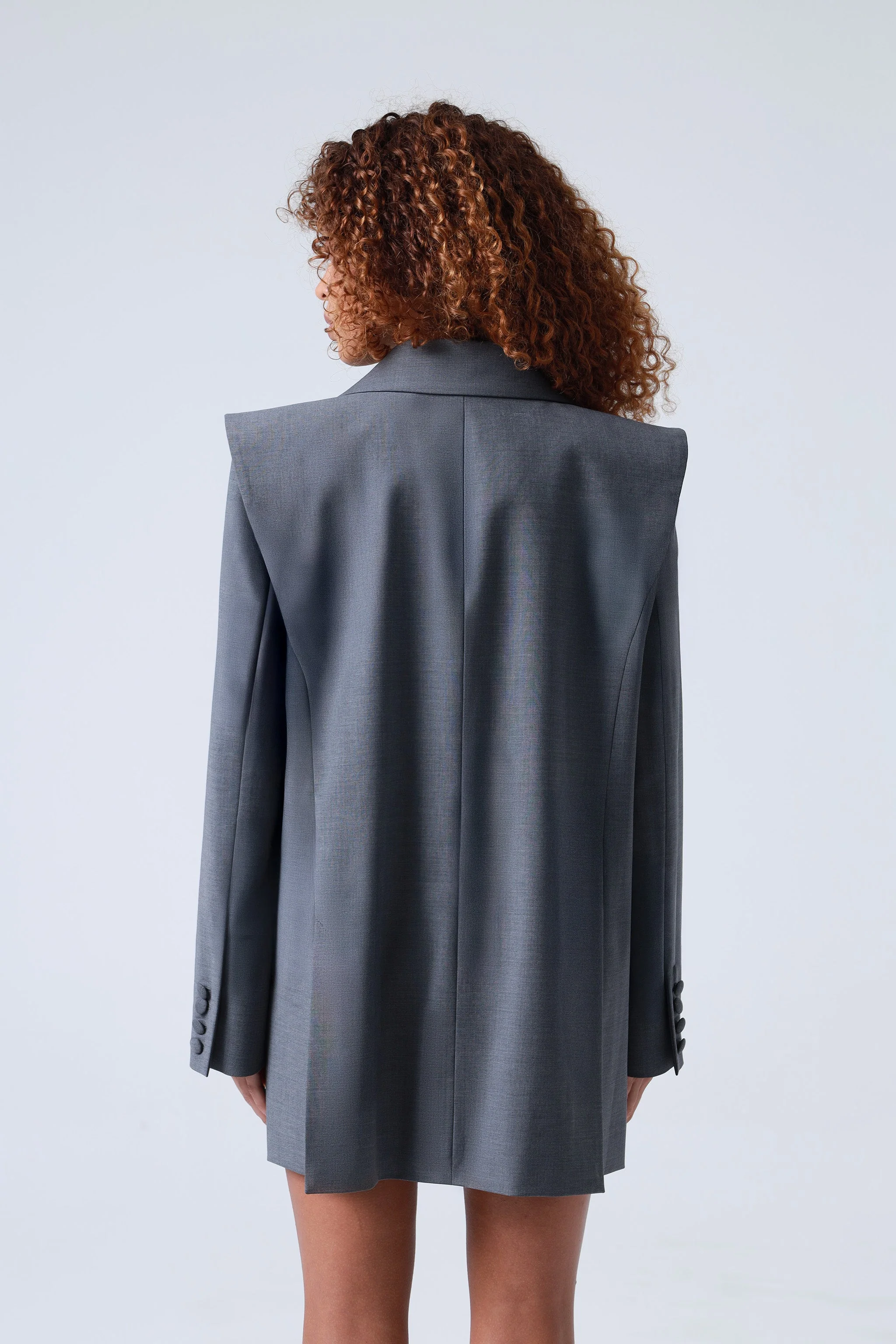 Broadway 3-piece Sophia Tailored Virgin Wool Suit in Mid Grey - Image 3