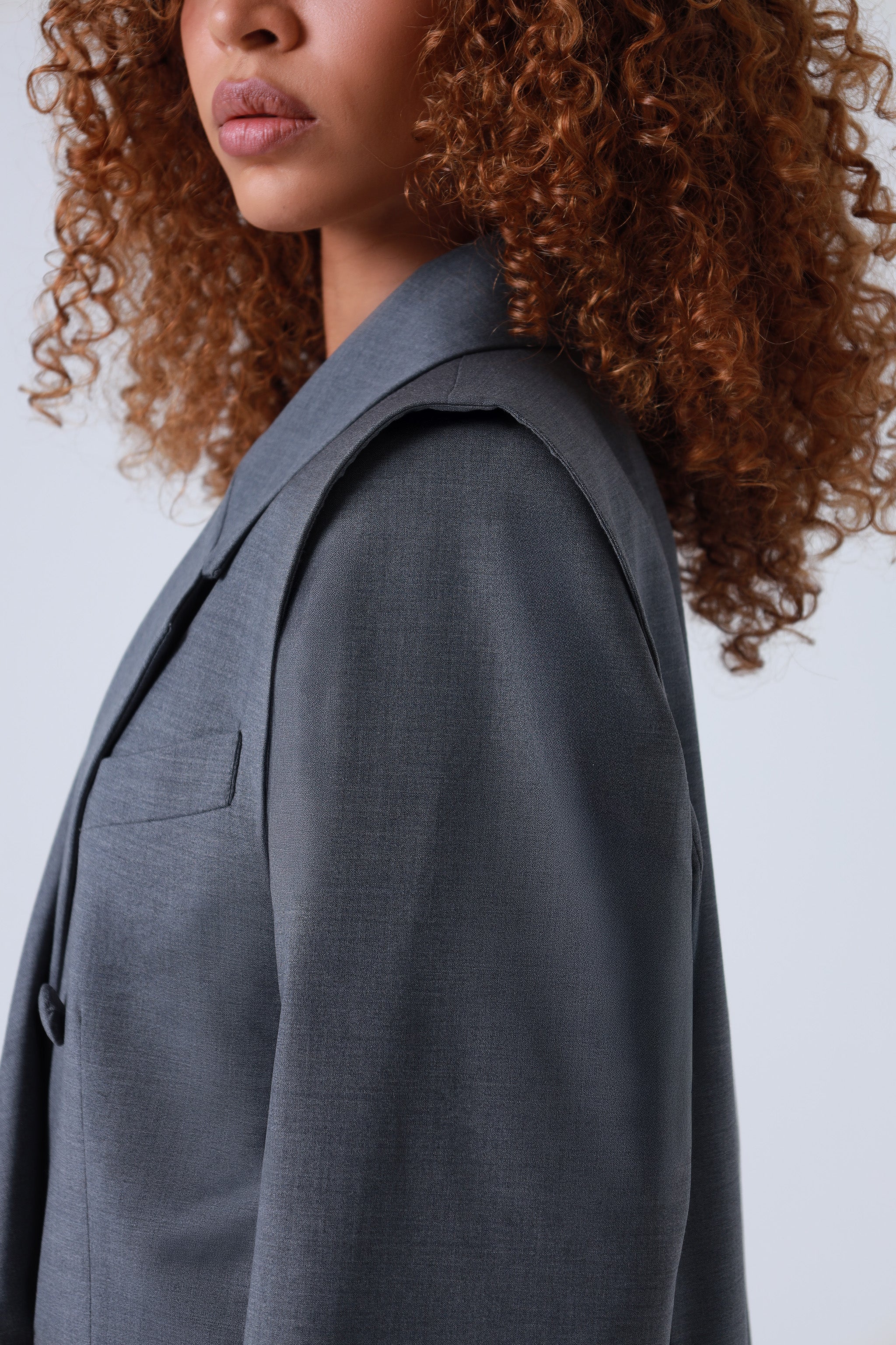 Broadway 3-piece Sophia Tailored Virgin Wool Suit in Mid Grey - Image 4