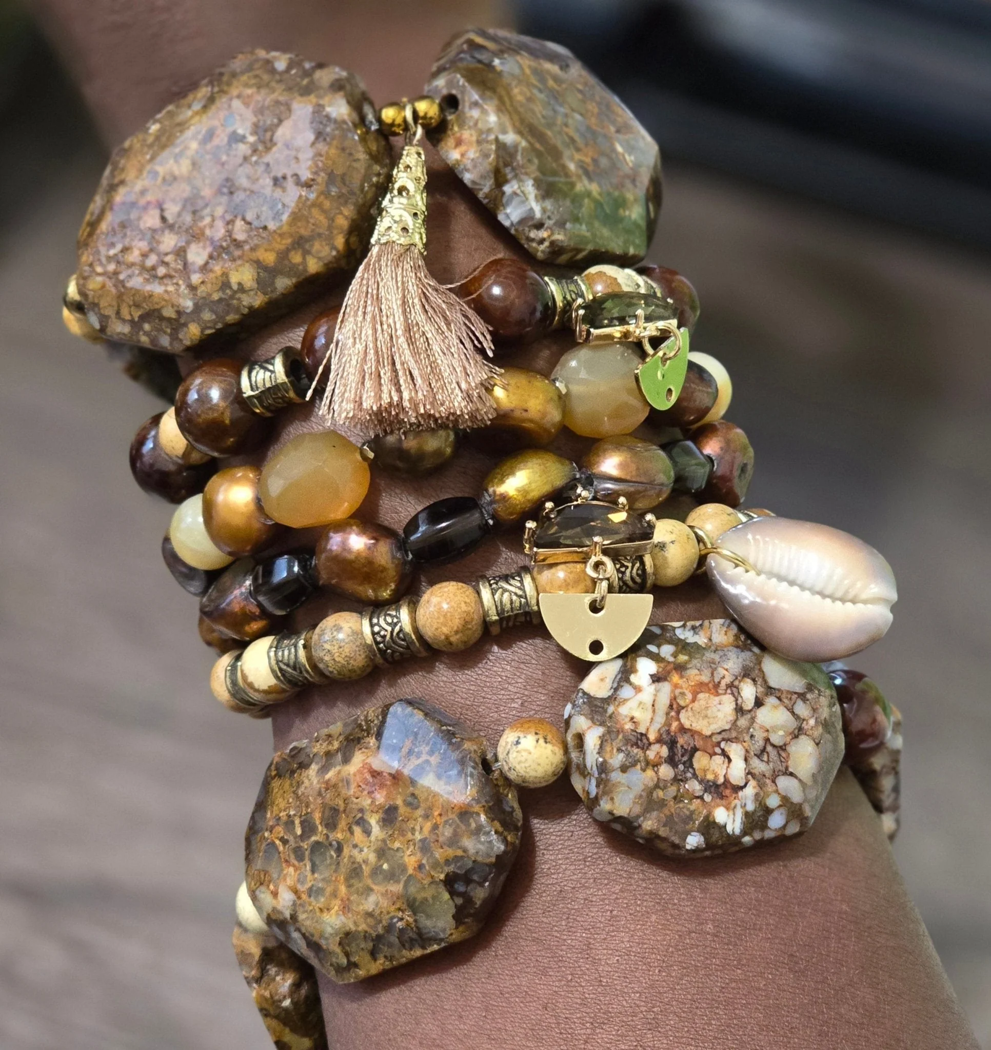 Bronzite Stacked Bracelet Set - Image 2