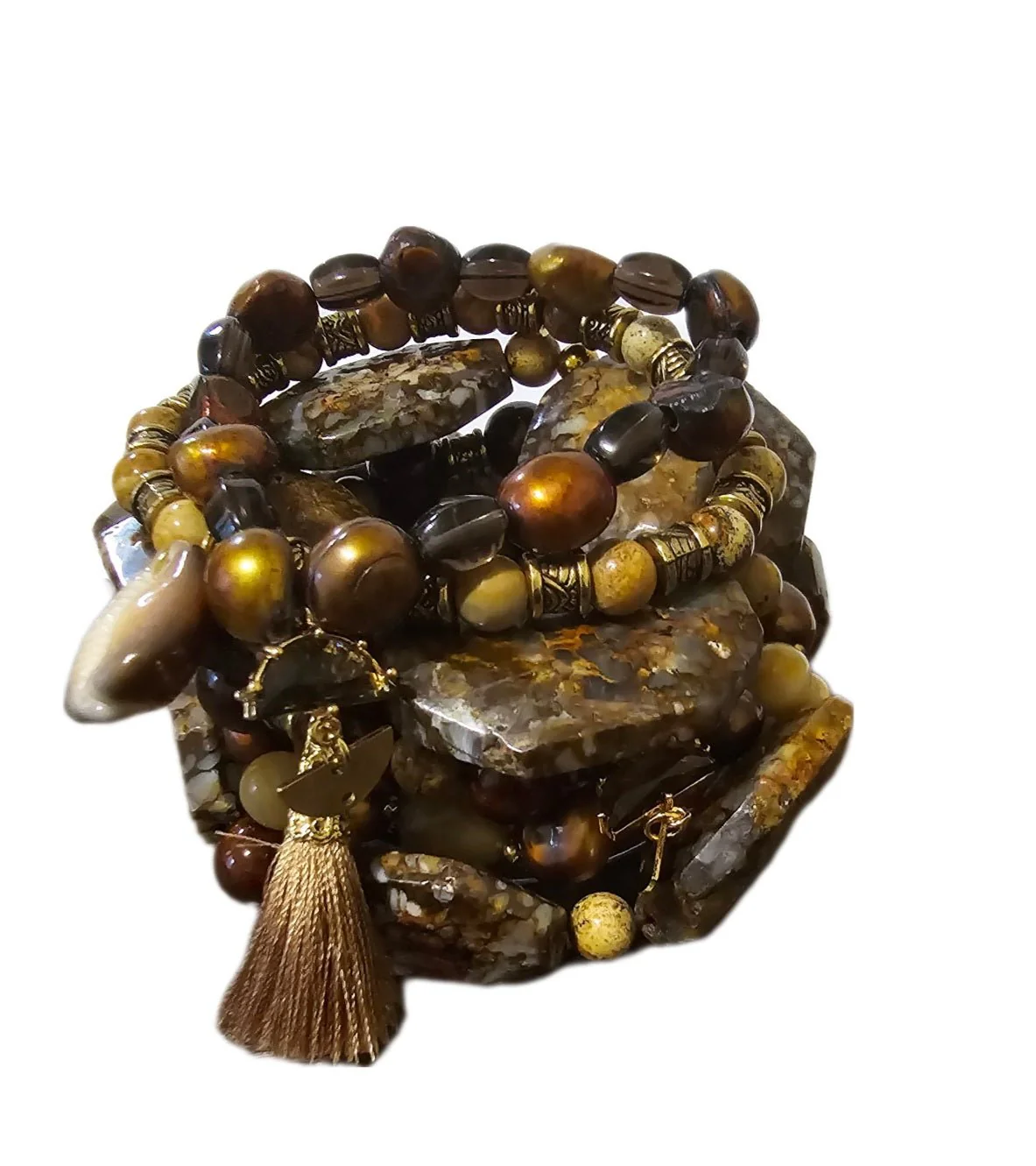 Bronzite Stacked Bracelet Set - Image 3