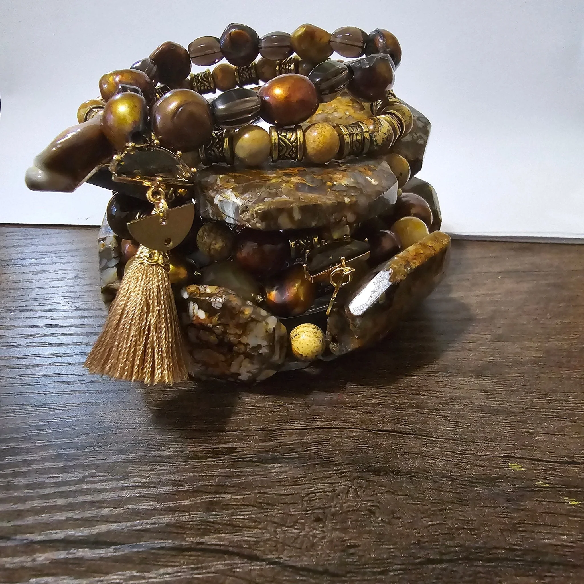 Bronzite Stacked Bracelet Set - Image 4