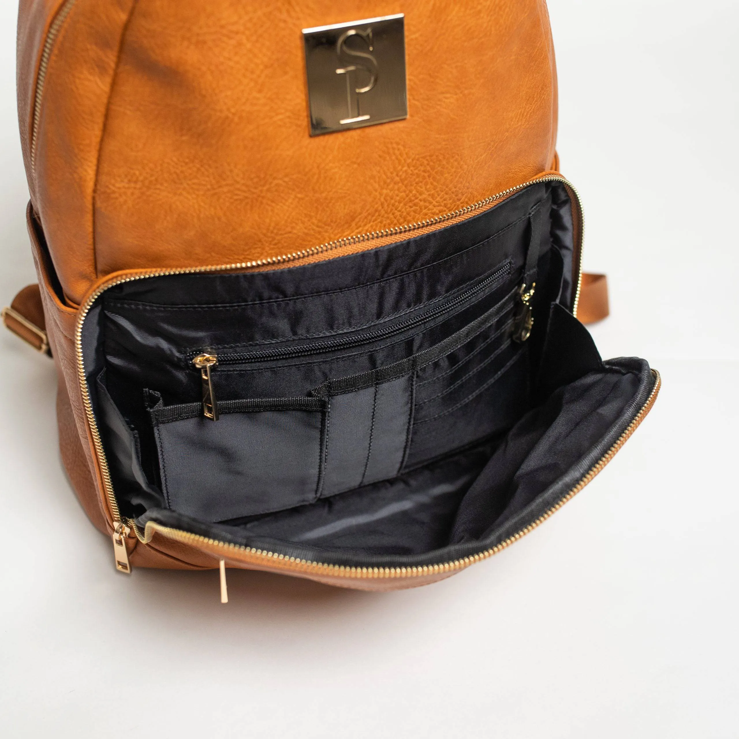 Brown Carrier Leather Backpack - Image 4
