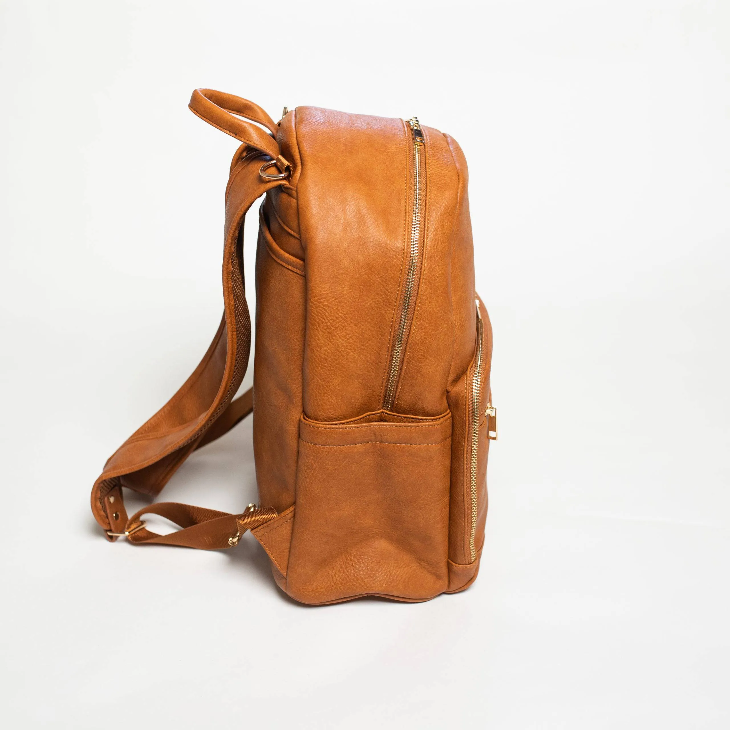 Brown Carrier Leather Backpack - Image 5