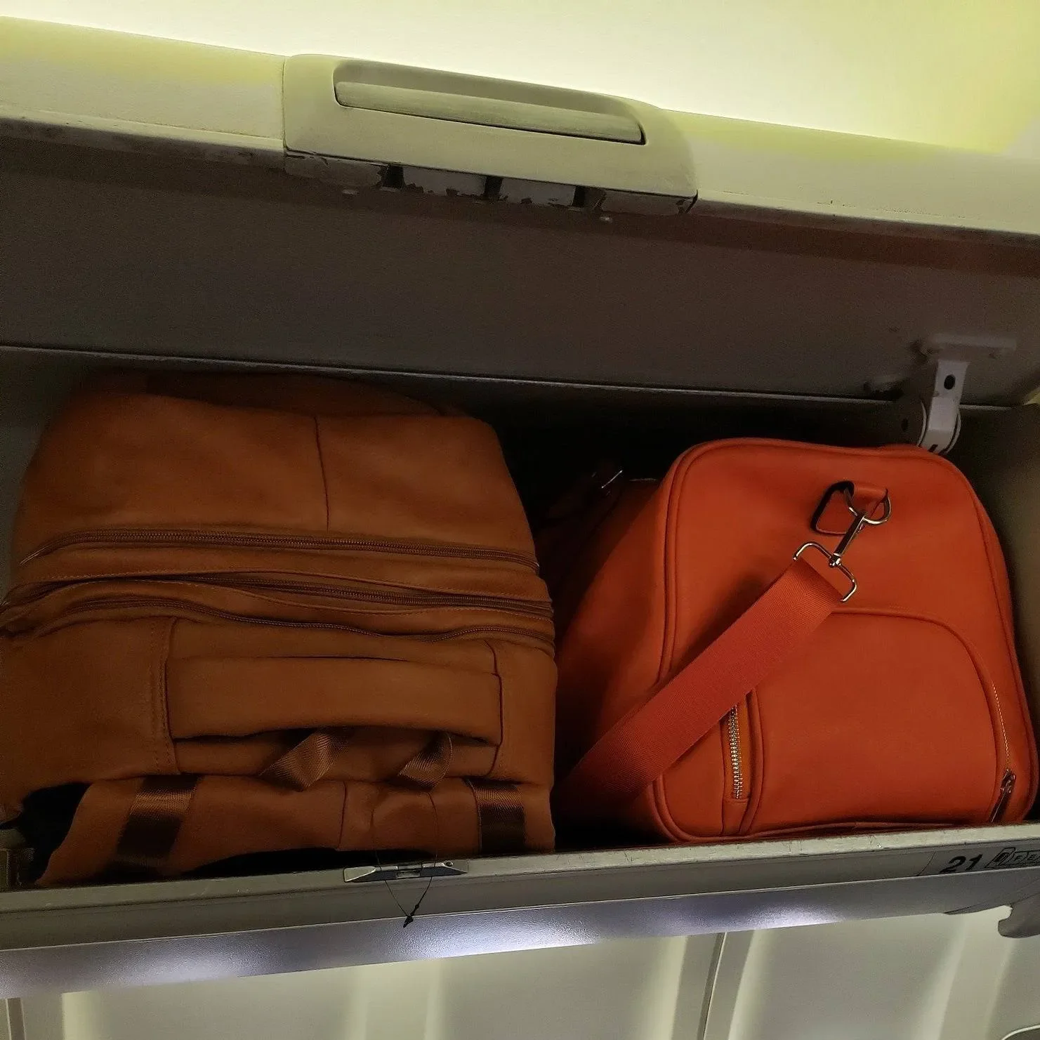 Brown Leather Luxury Carry-On Backpack (Patented Signature Design) - Image 9