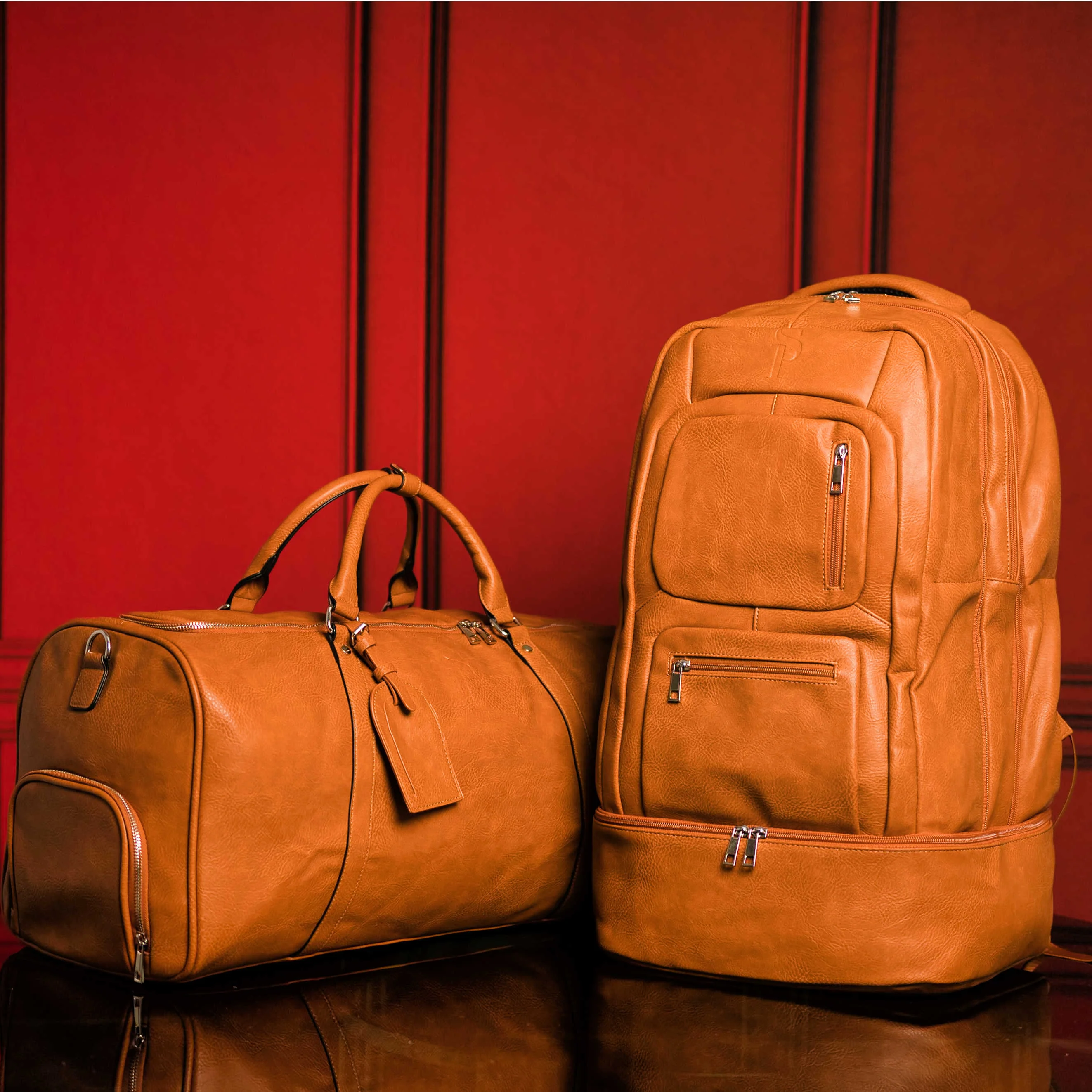 Brown Leather Patented Carry-on Bag (XL Design) - Image 6