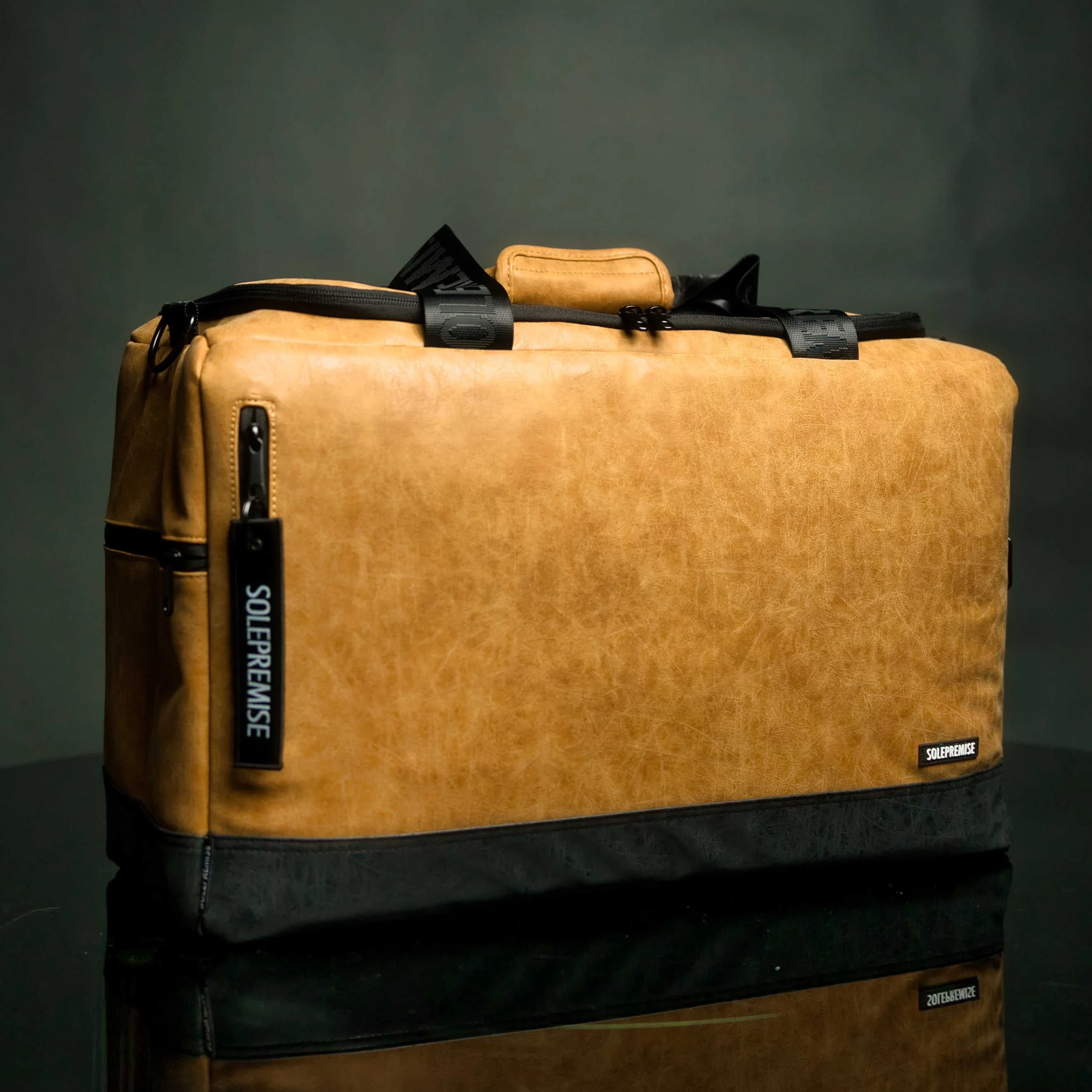 Brown Leather Sneaker Duffel Bag - Image 9