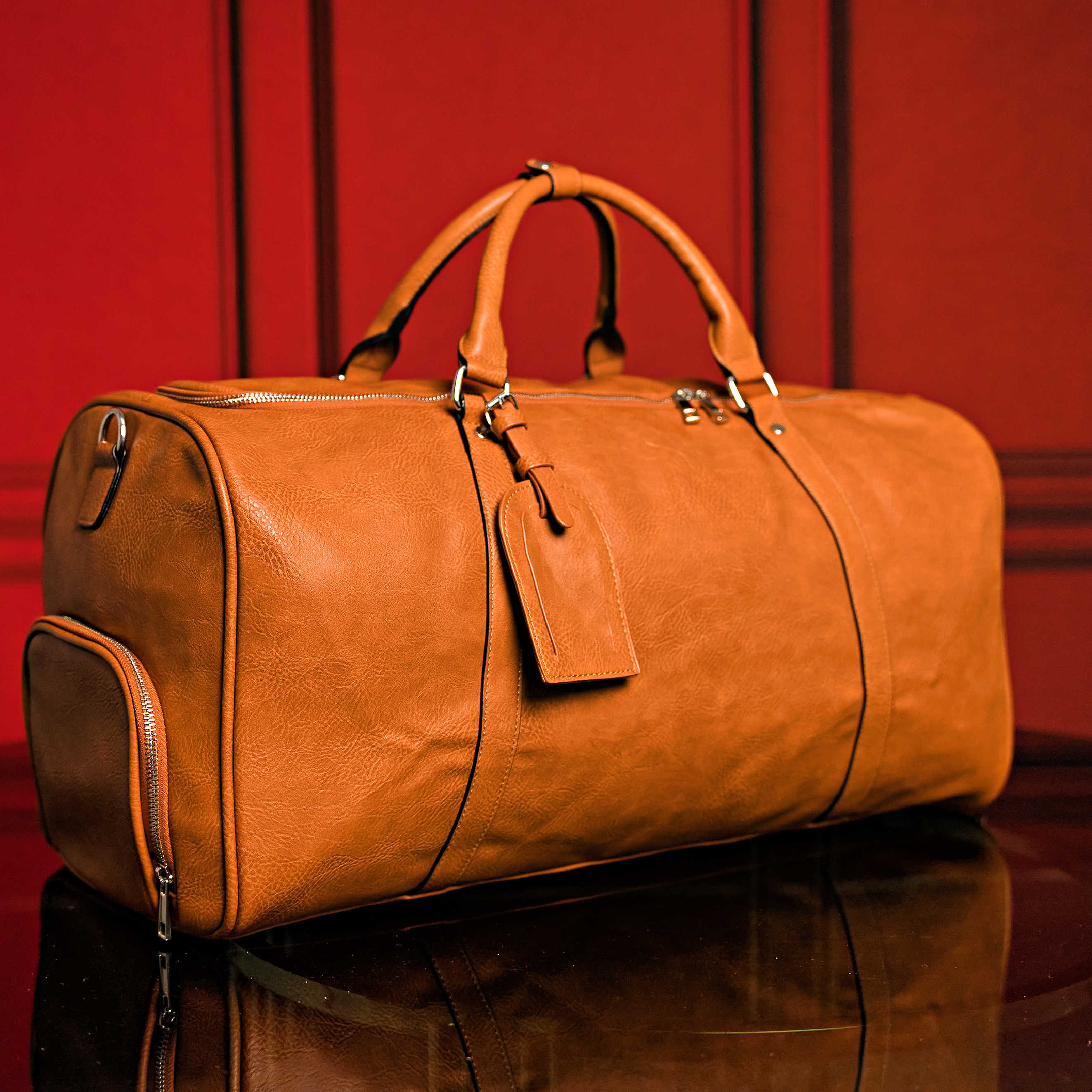 Brown Tumbled Leather 3 Bag Set - Image 3