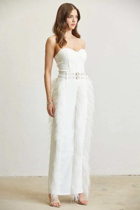 Buckled Feather Corset Dress - Image 5