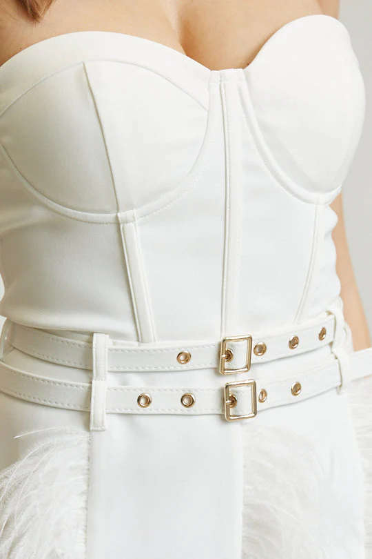 Buckled Feather Corset Dress - Image 6