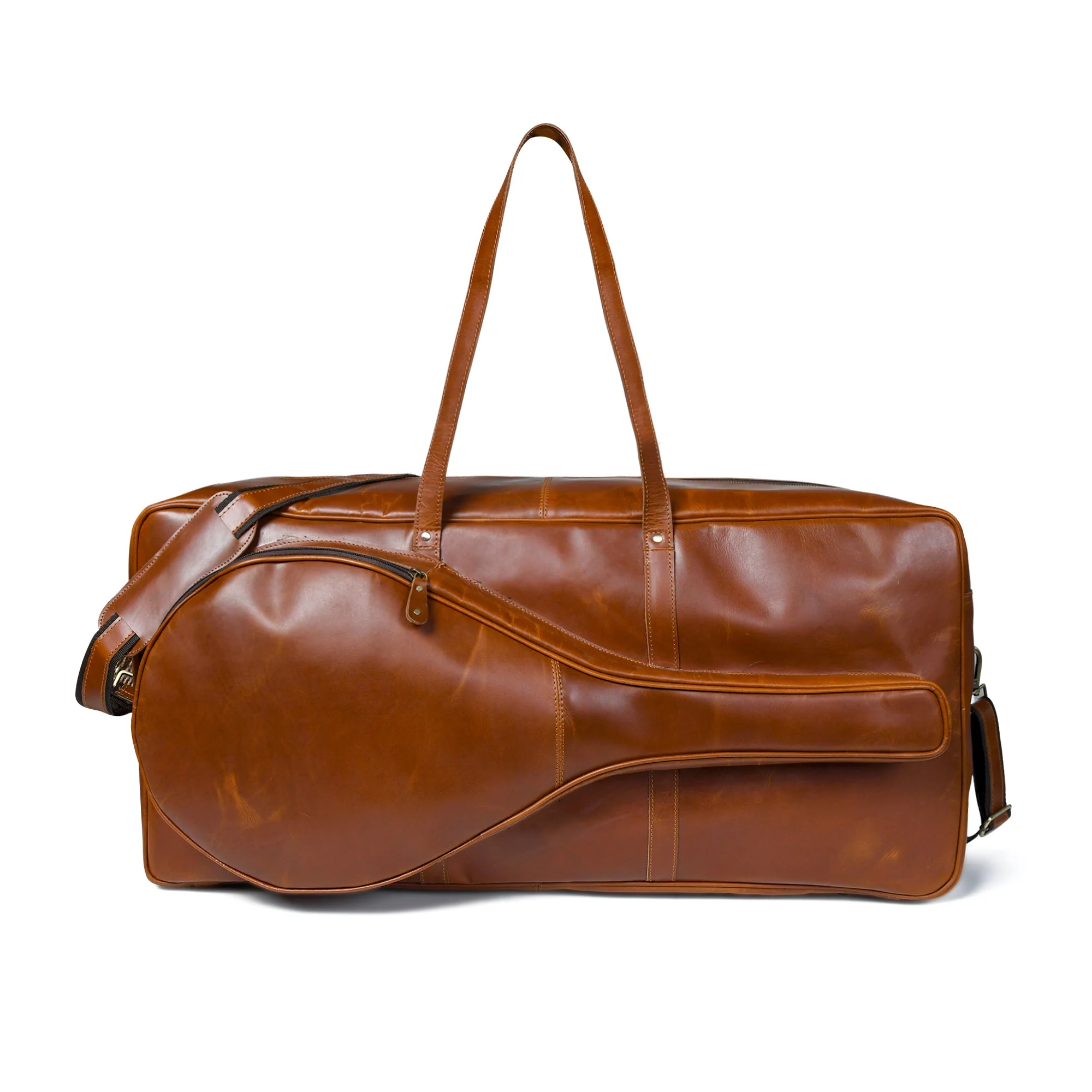 Buffalo Leather Tennis Duffle Bag - Image 5