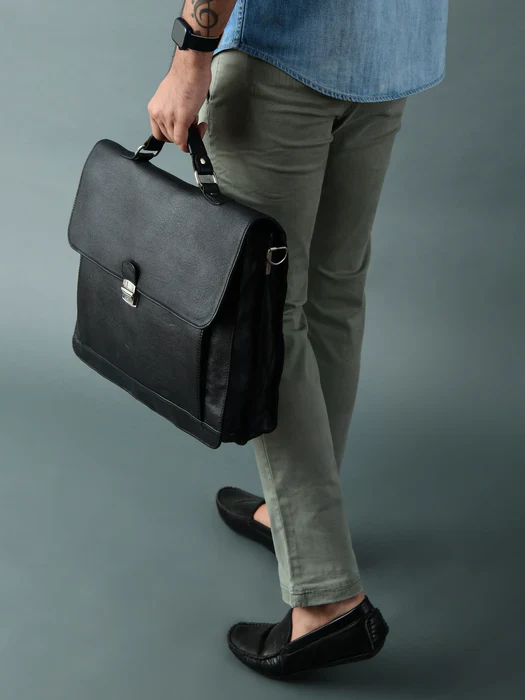 Business Attache Laptop Bag - Italian Finish - Image 3