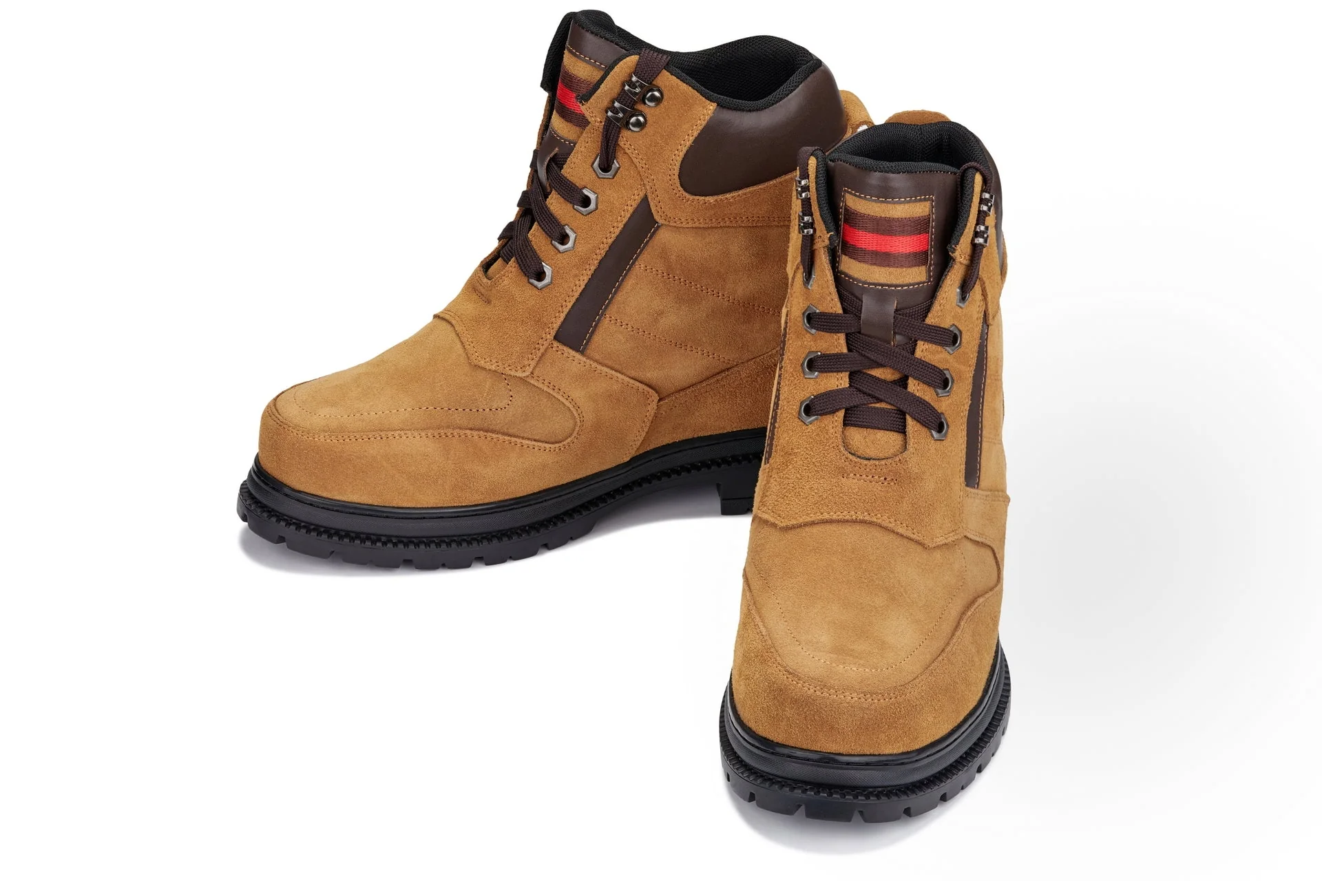 K881803 - 5.2-Inch Taller Brown Nubuck Elevator Men's Boots - Image 5