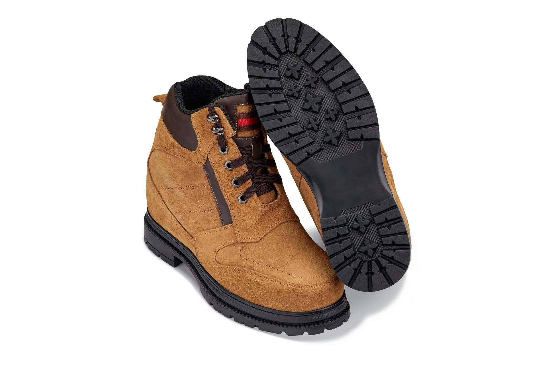 K881803 - 5.2-Inch Taller Brown Nubuck Elevator Men's Boots - Image 6